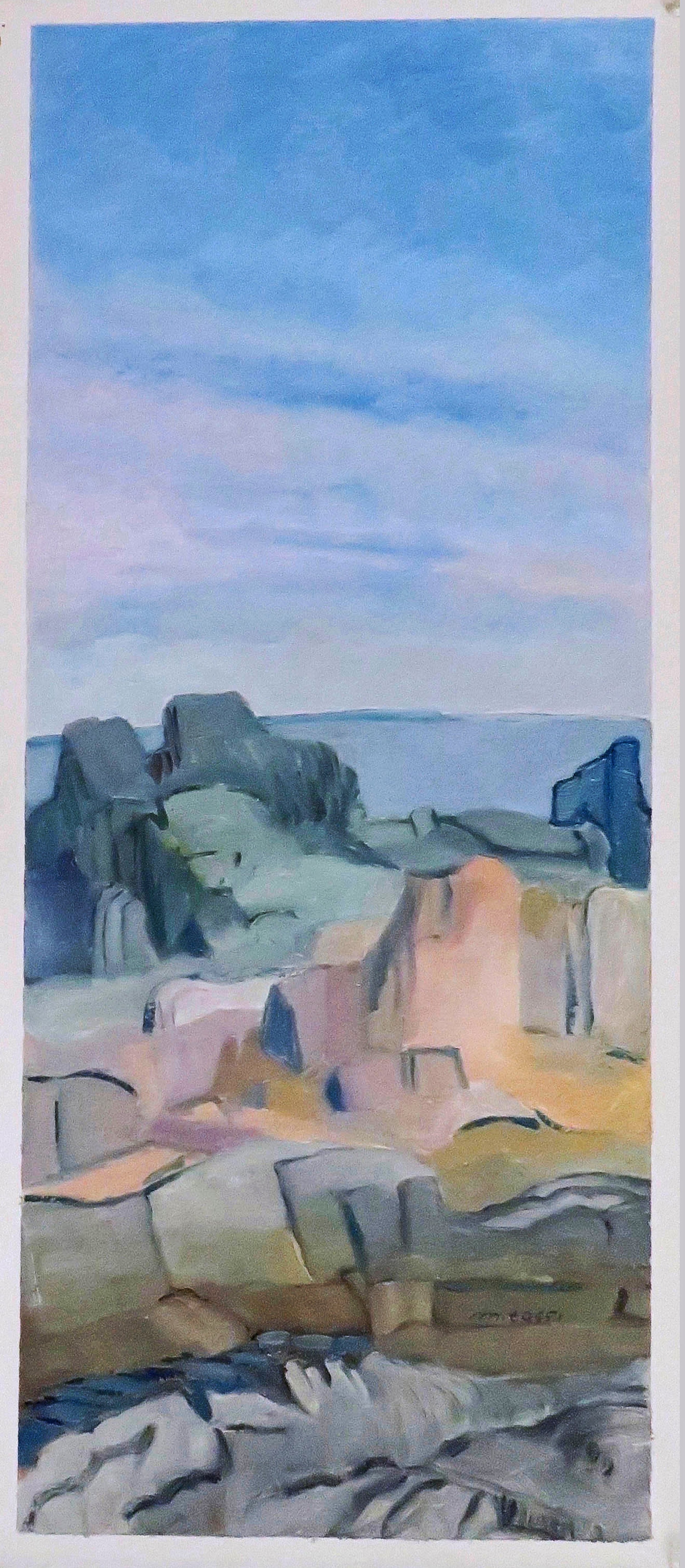 STRATA
28" h x 20" w; oil on gessoed paper; 2025