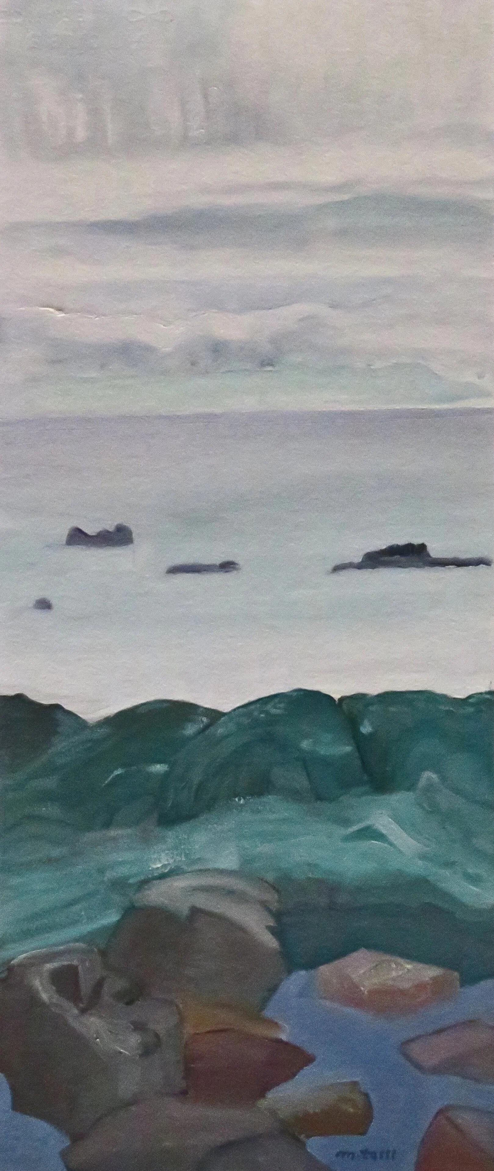 HARMONY
21 1/4" h x 9 1/4" w; oil on gessoed paper; 2025