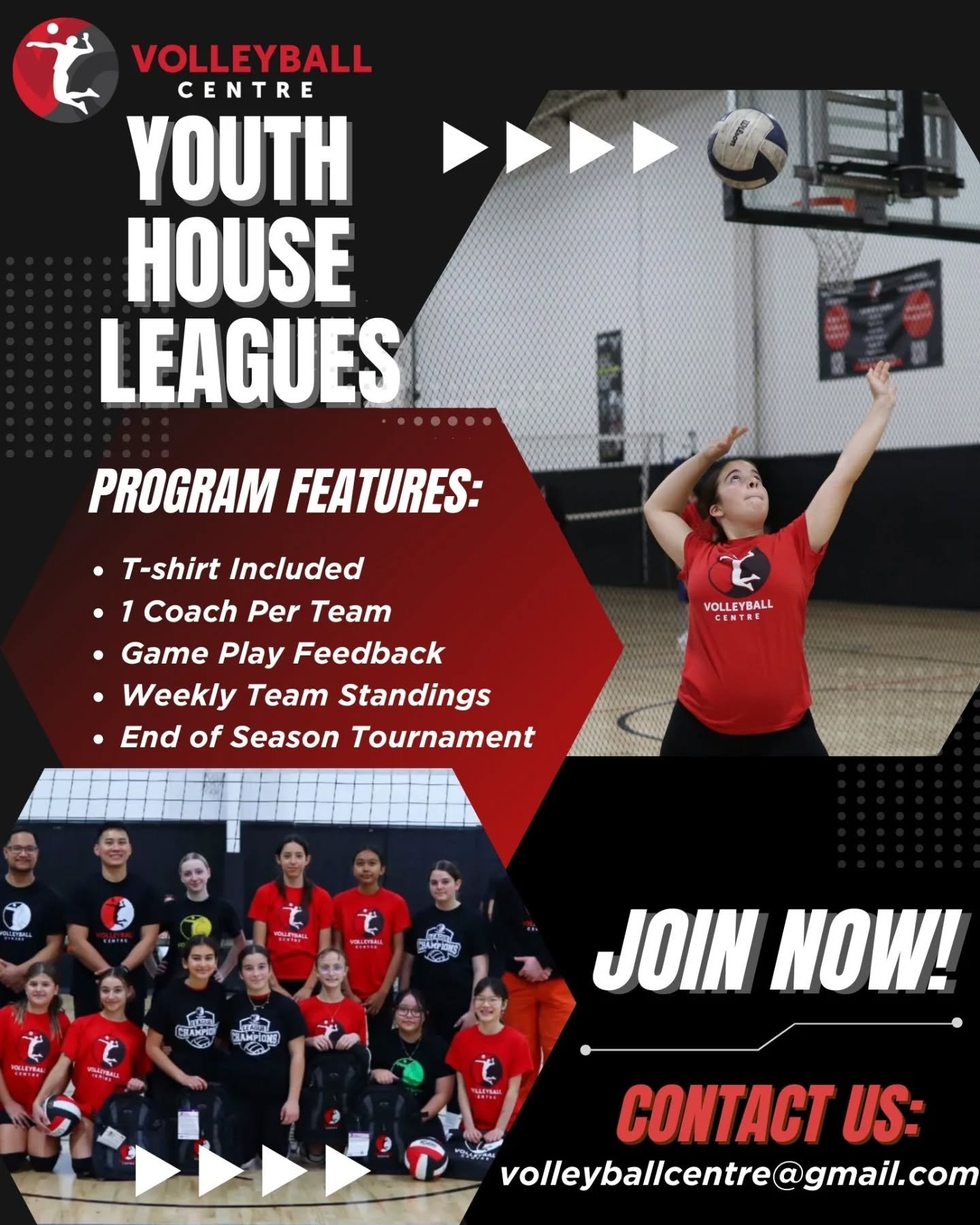 We offer Youth House Leagues on Sundays!
Grades 6-8  1:00pm-2:30pm
Grades  8-12  2:30pm-4:00pm

Visit volleyballcentre.ca to register today! 

#volleyballcentre #volleyballtraining #volleyballseason #volleyballleagues #volleyballcanada