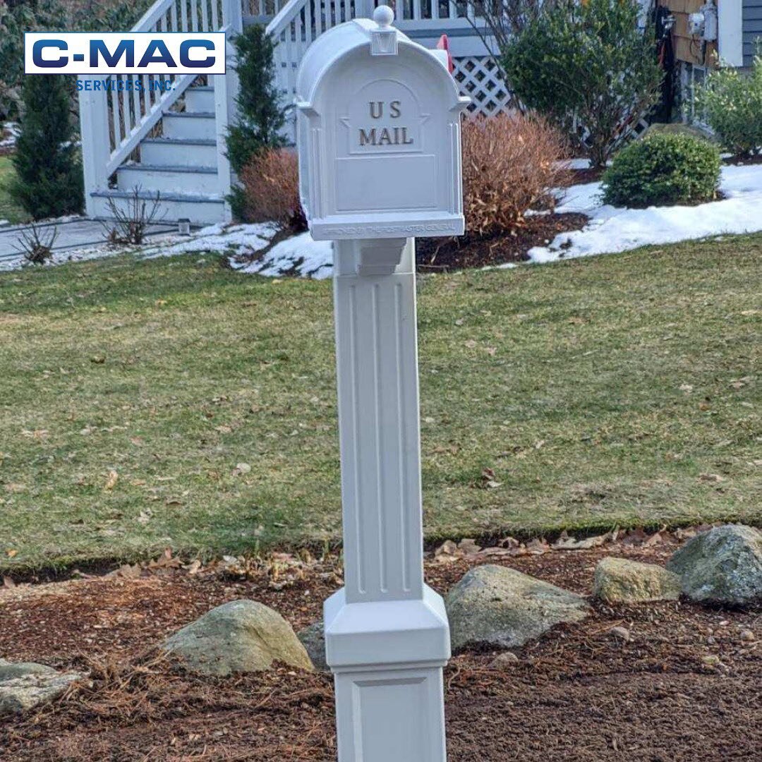 Our mailboxes take a beating in New England from the weather and snowplows. Whether you need an upgrade or a replacement&mdash;CMAC Services, Inc. can professionally install your mailbox, so it is functional and beautiful.

This is just another examp