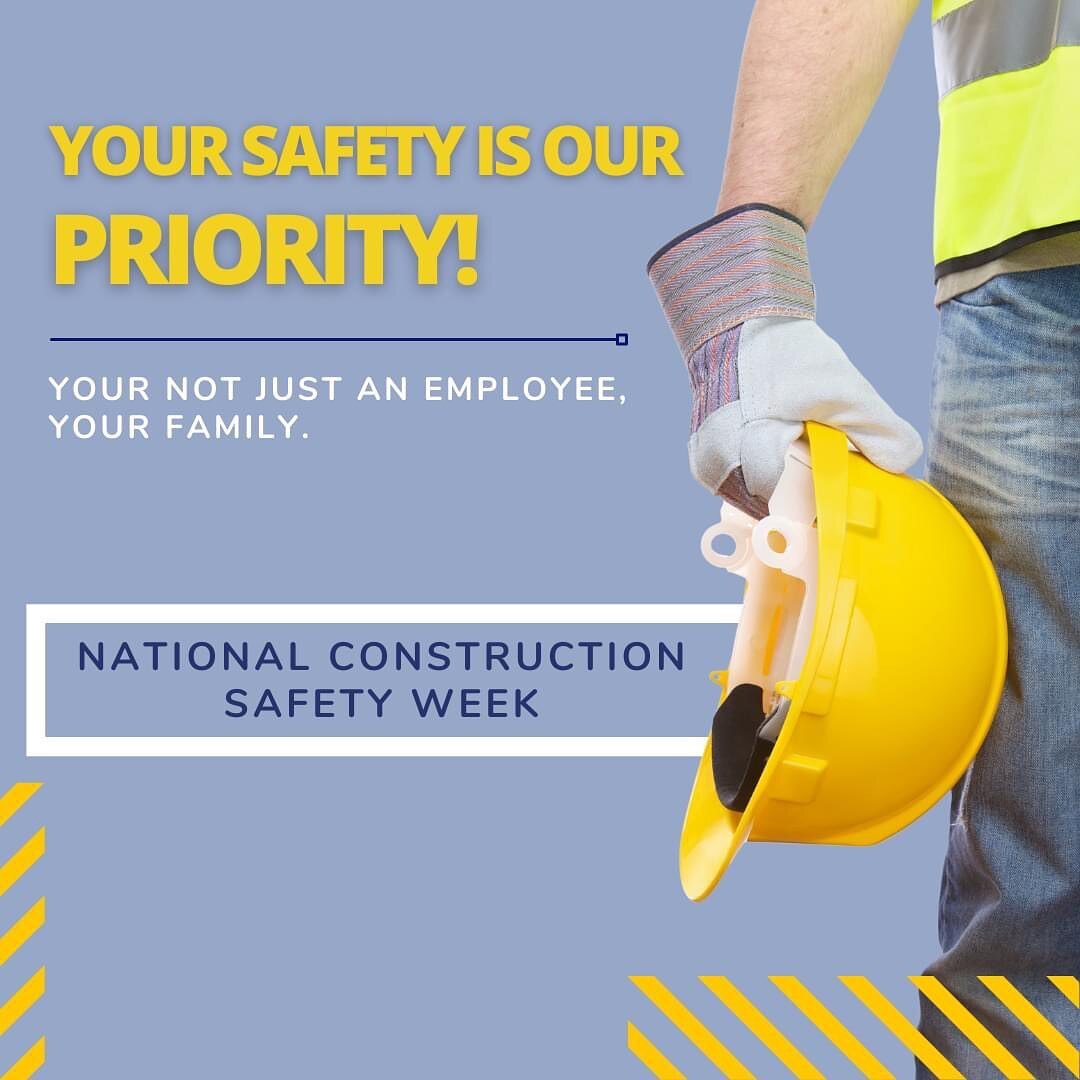 It&rsquo;s Safety Week! 👷&zwj;♂️👷&zwj;♀️ We dedicate this week to reinsure and reinstate how important being safe while working is. At CMAC Services our employees are like family to us and we emphasize how important safety is on the job not just th