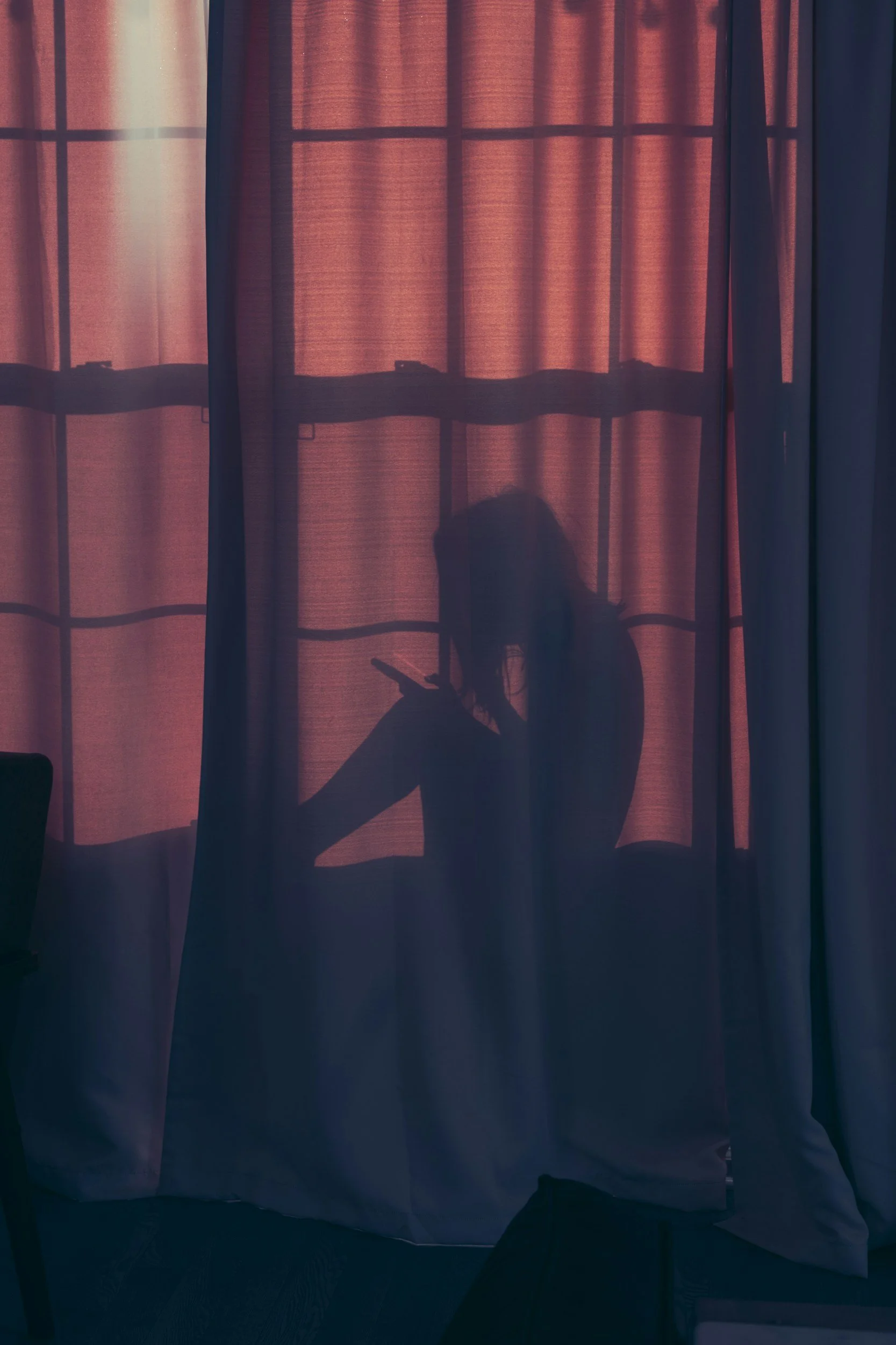 self isolating woman with mental health issues