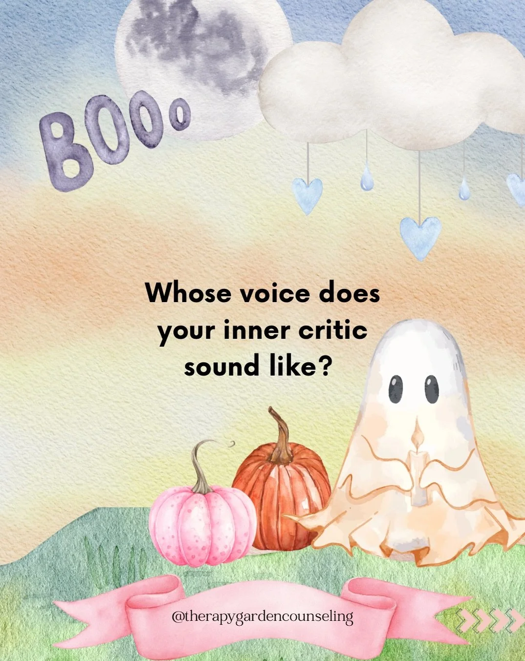 👻 Let&rsquo;s be brave this October and confront something scary: our own inner critic. 🕸️

Maybe you have noticed a critical, harsh way that you talk to yourself. It&rsquo;s possible you&rsquo;ve internalized criticism from the most unsupportive p