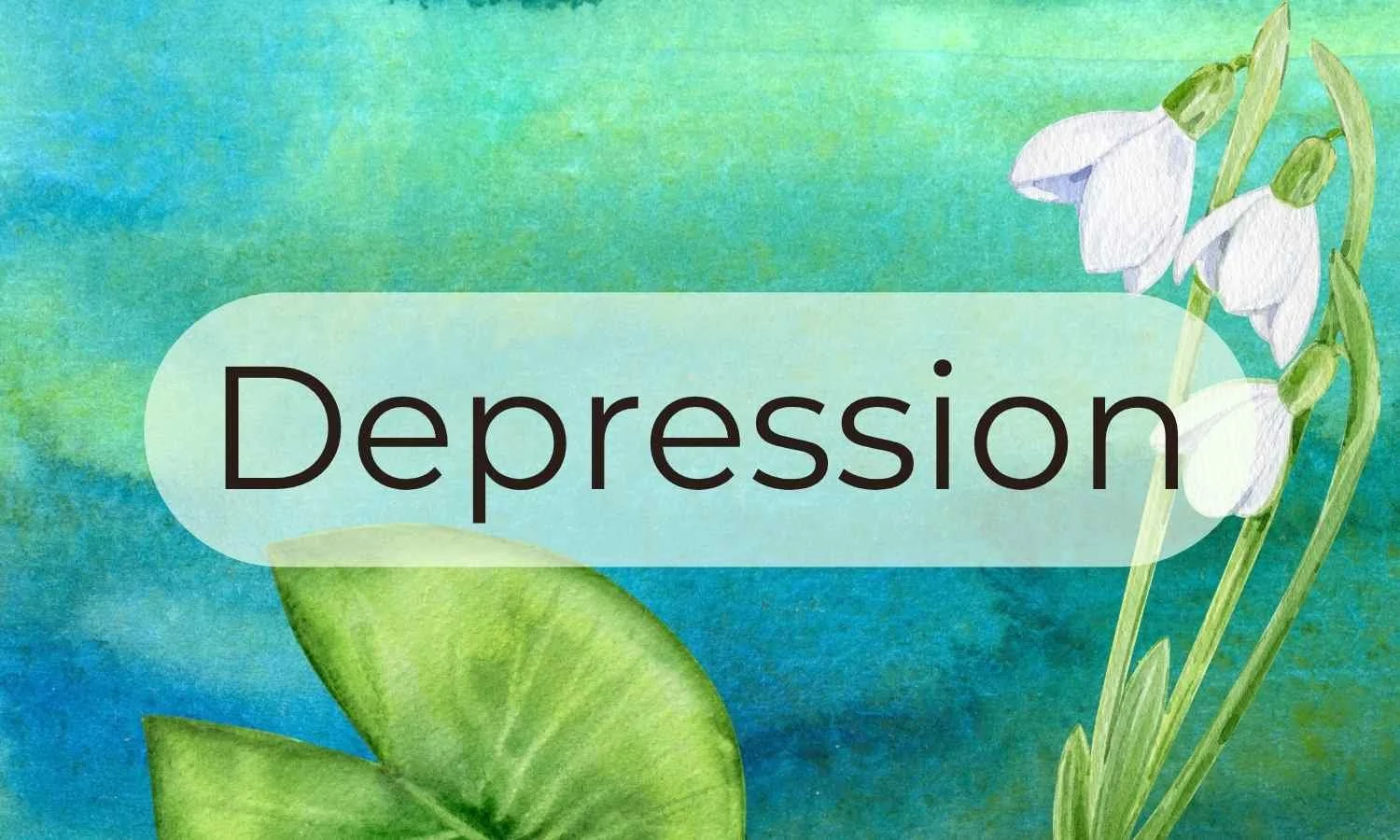 Depression therapy specialty with reflecting lily pond