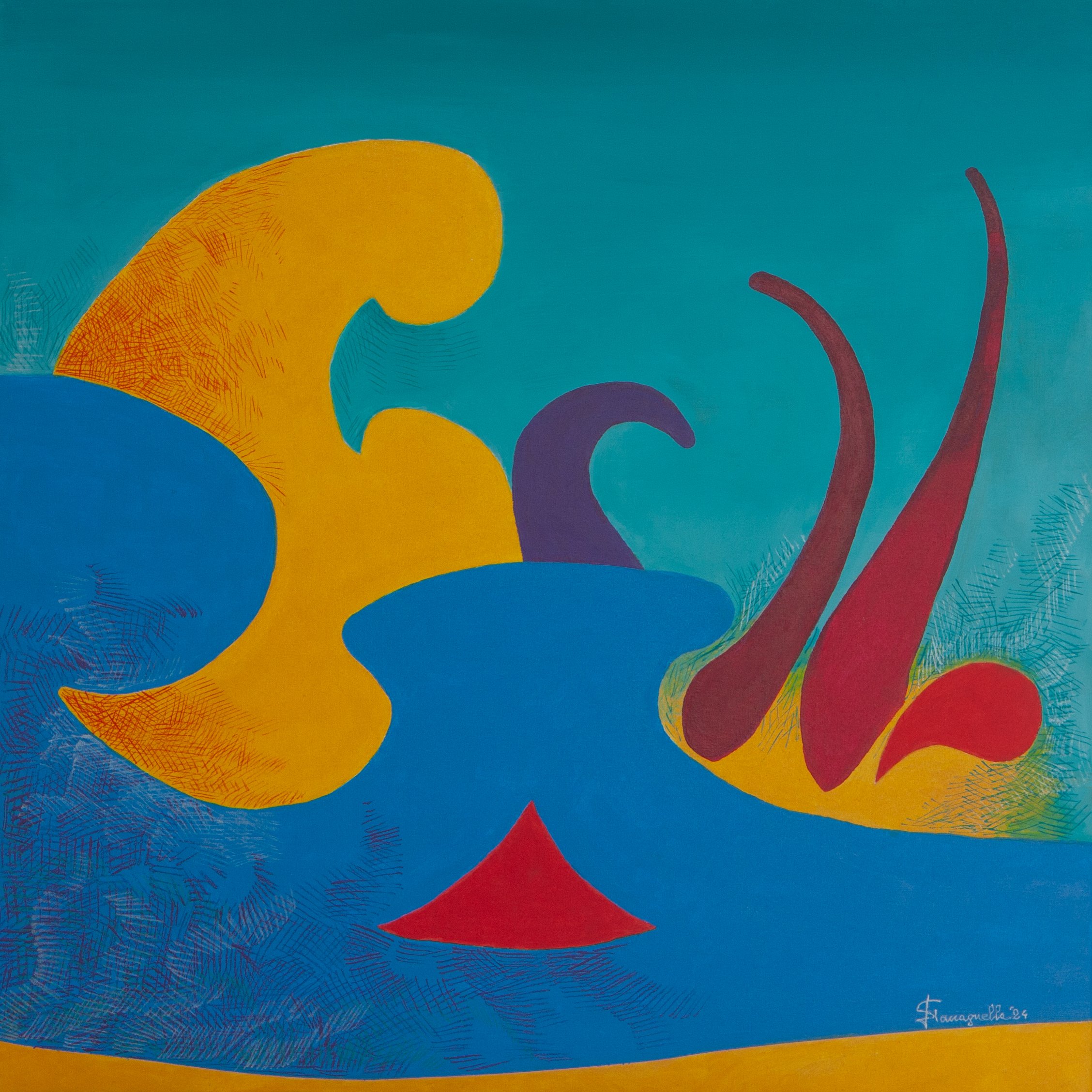Il giardino di Kublai Khan (A) - Acrilico su tela - cm50x50 -2024