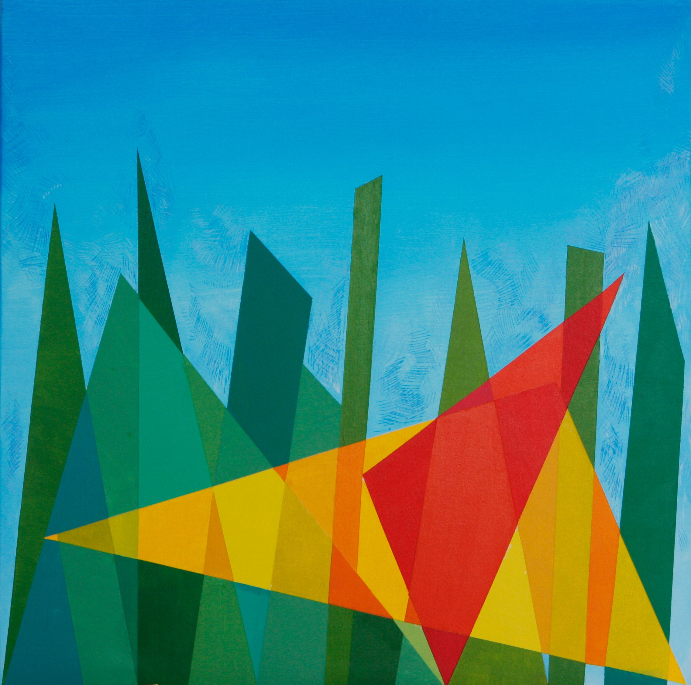 Geometrie di Primavera - Acrilico su tela - cm50x50 - 2025