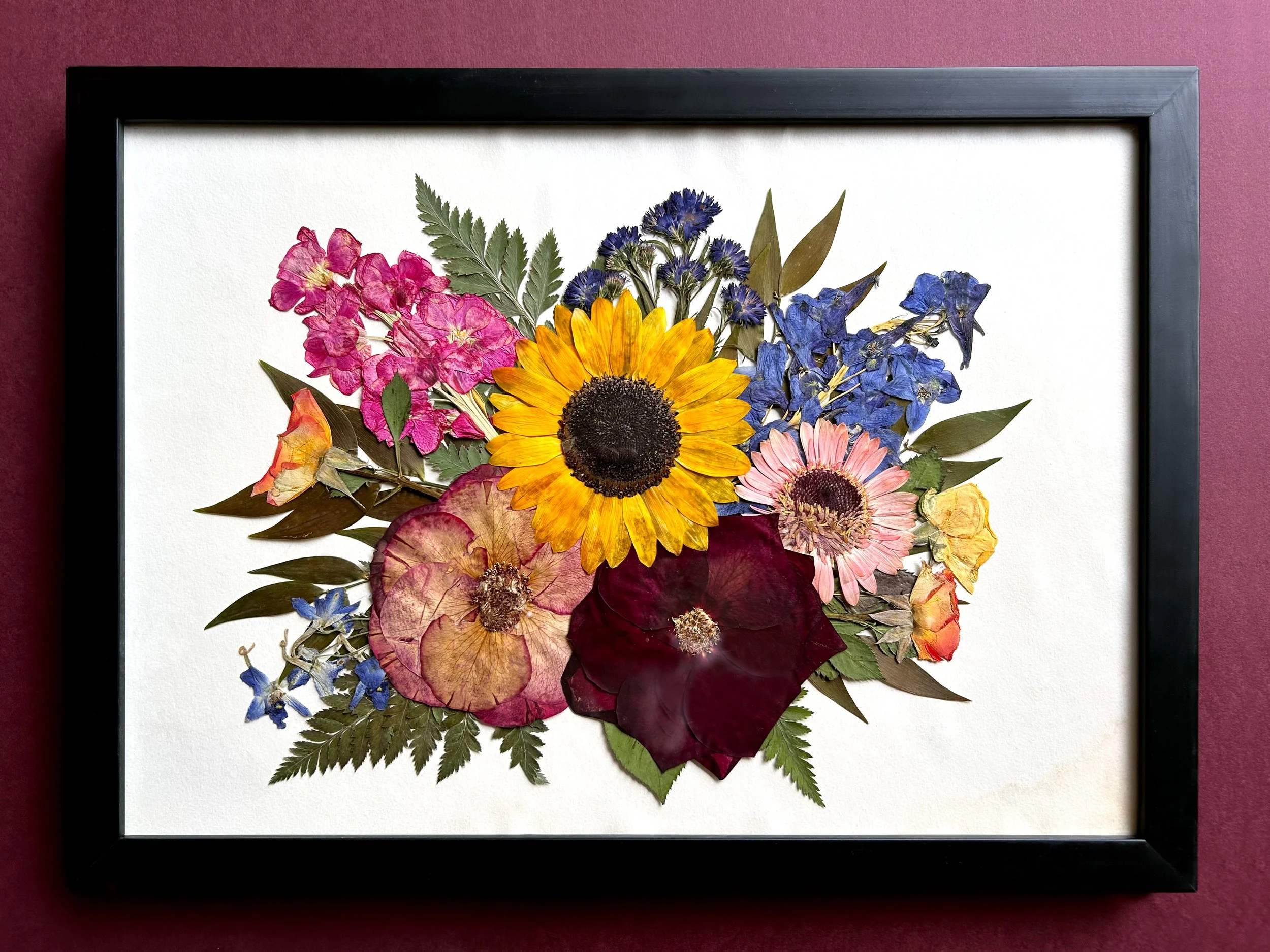 A3 'Bloom' (with hand-stained antique-white backing)