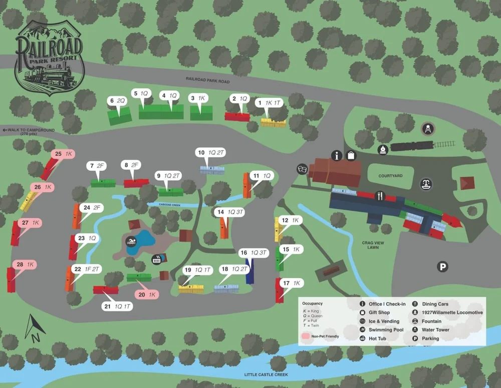 Railroad Park Resort Map Property Maps — Railroad Park Resort