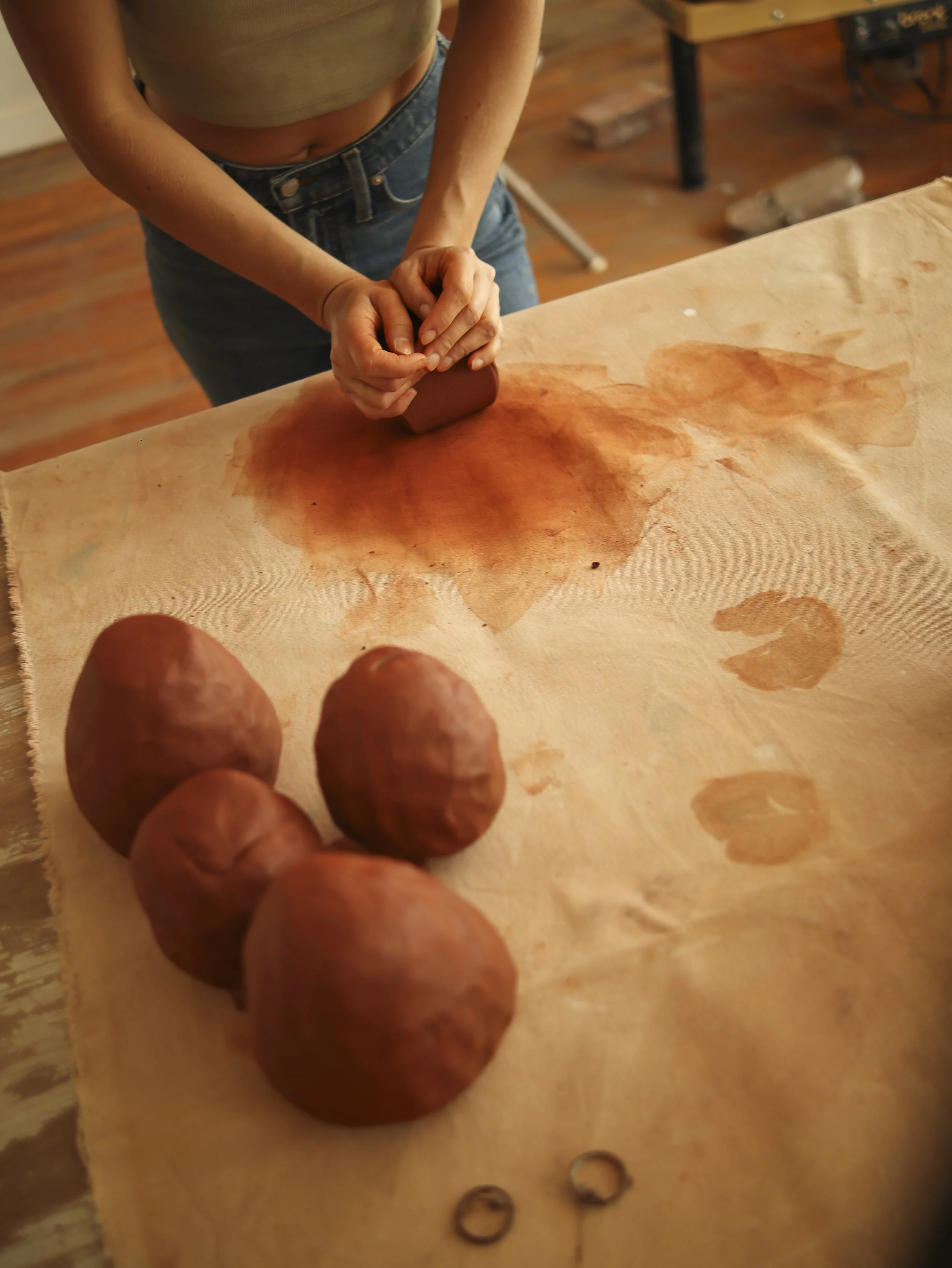 First day of Intro to Hand-Building with Shay