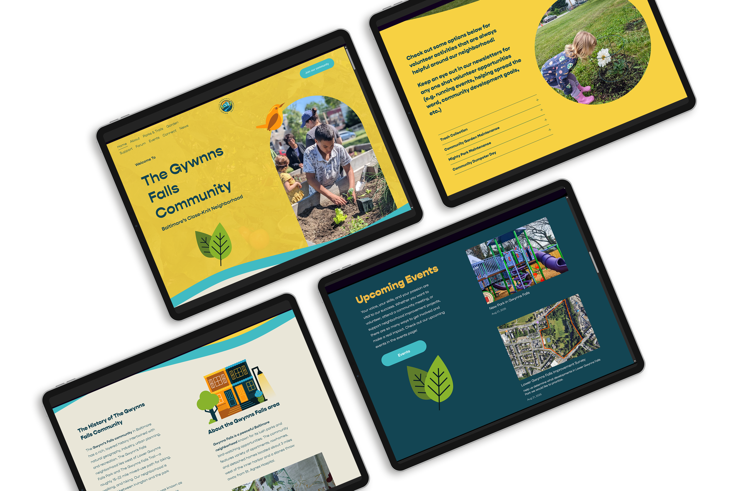 Designing a joyful Squarespace website for the Gwynns Falls Community