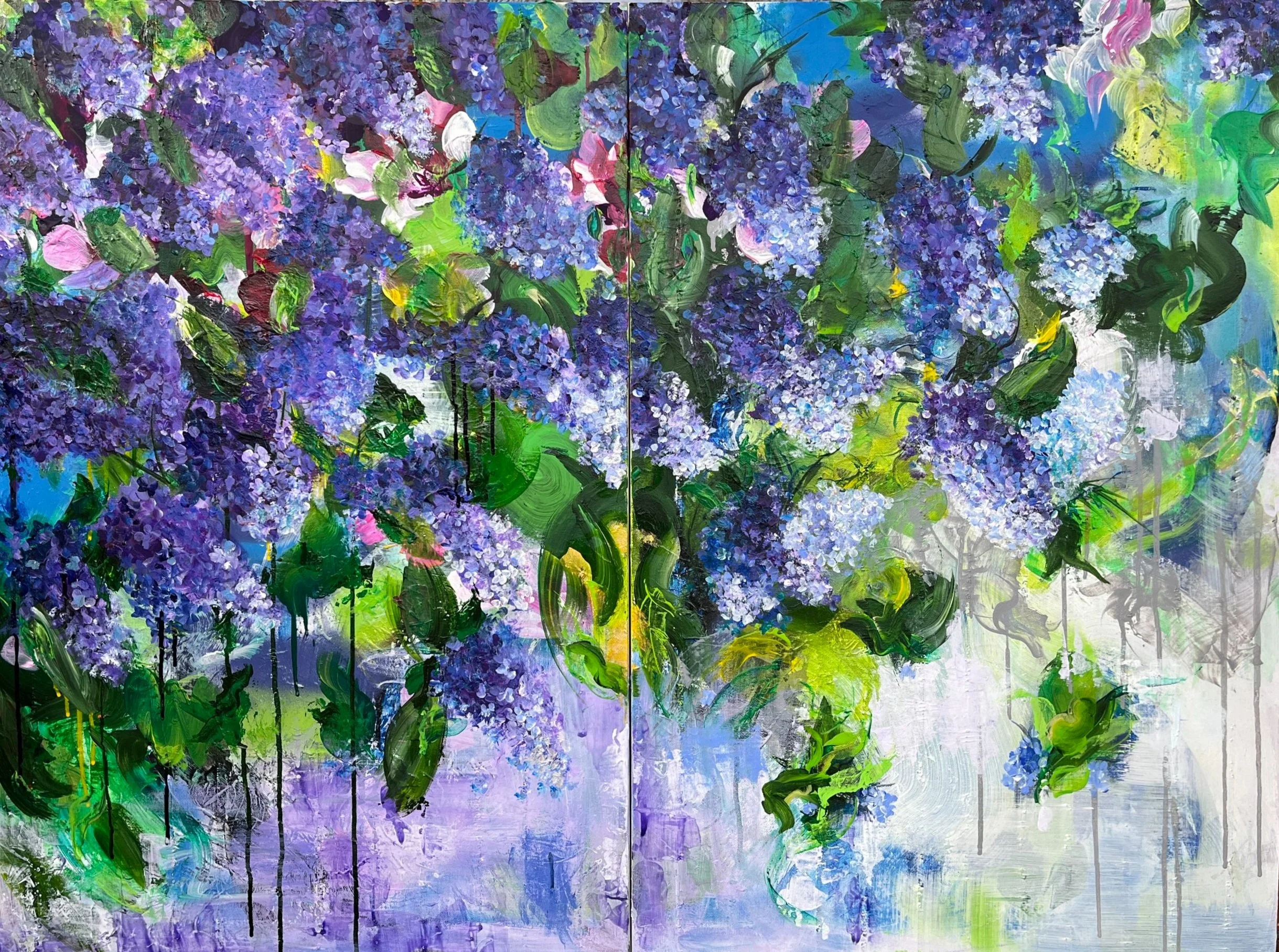 'violet rays'
Diptych