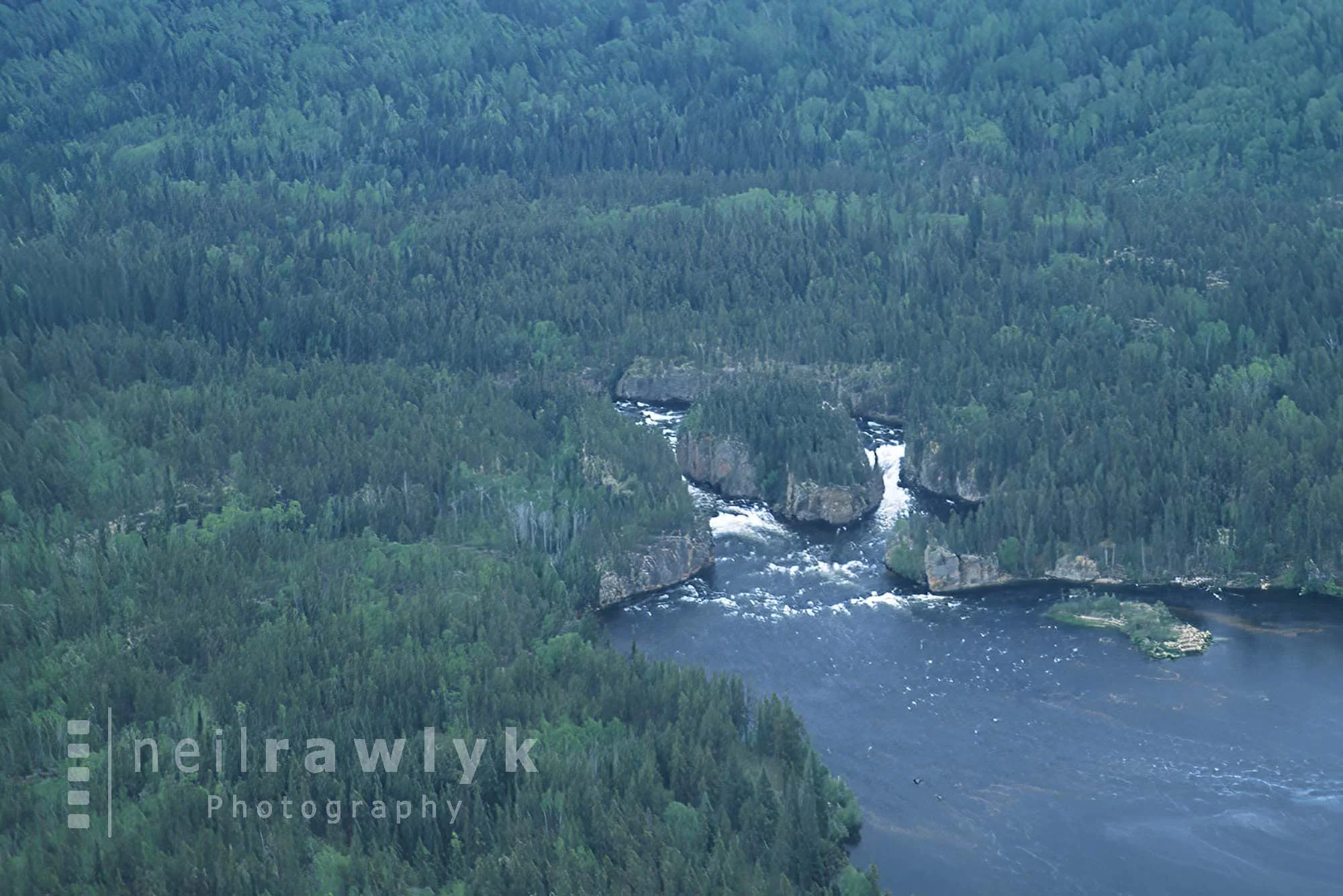 An aerial image of Skull Canyon