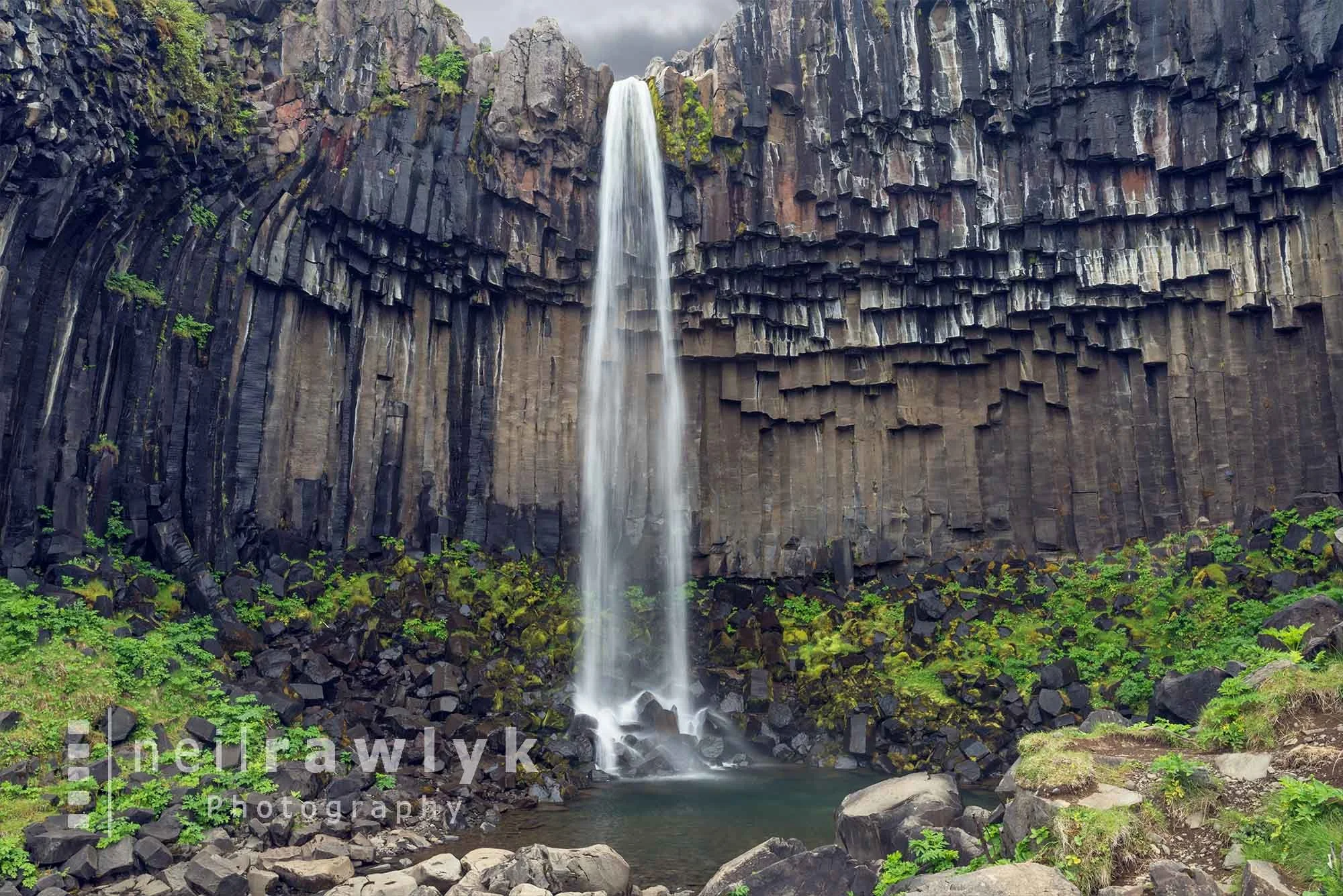 A Photograph of Svartifoss Waterfall in Iceland