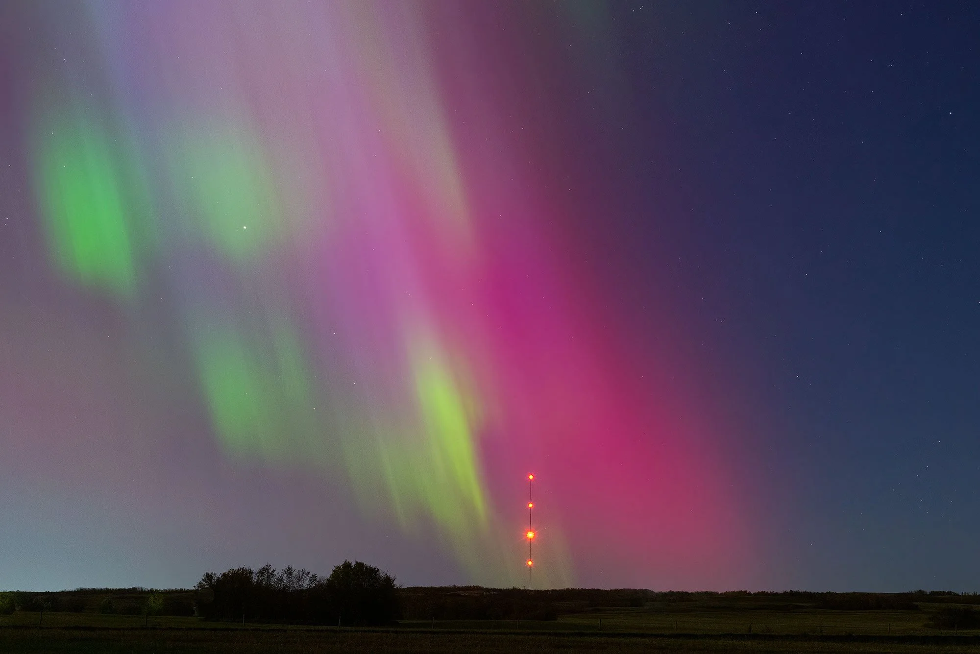 Northern Lights and Tower