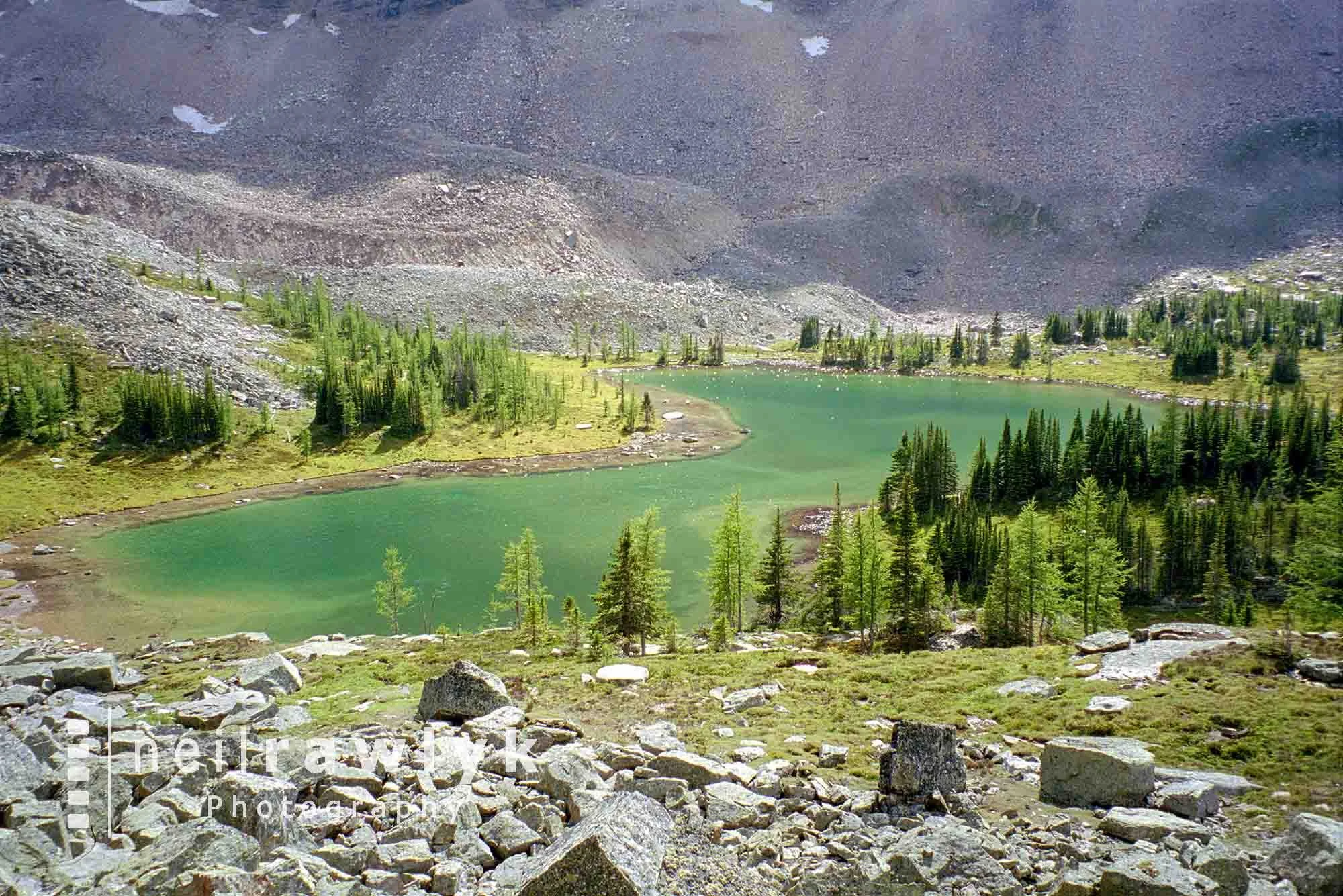 Hungabee Lake on the Opabin Plateau