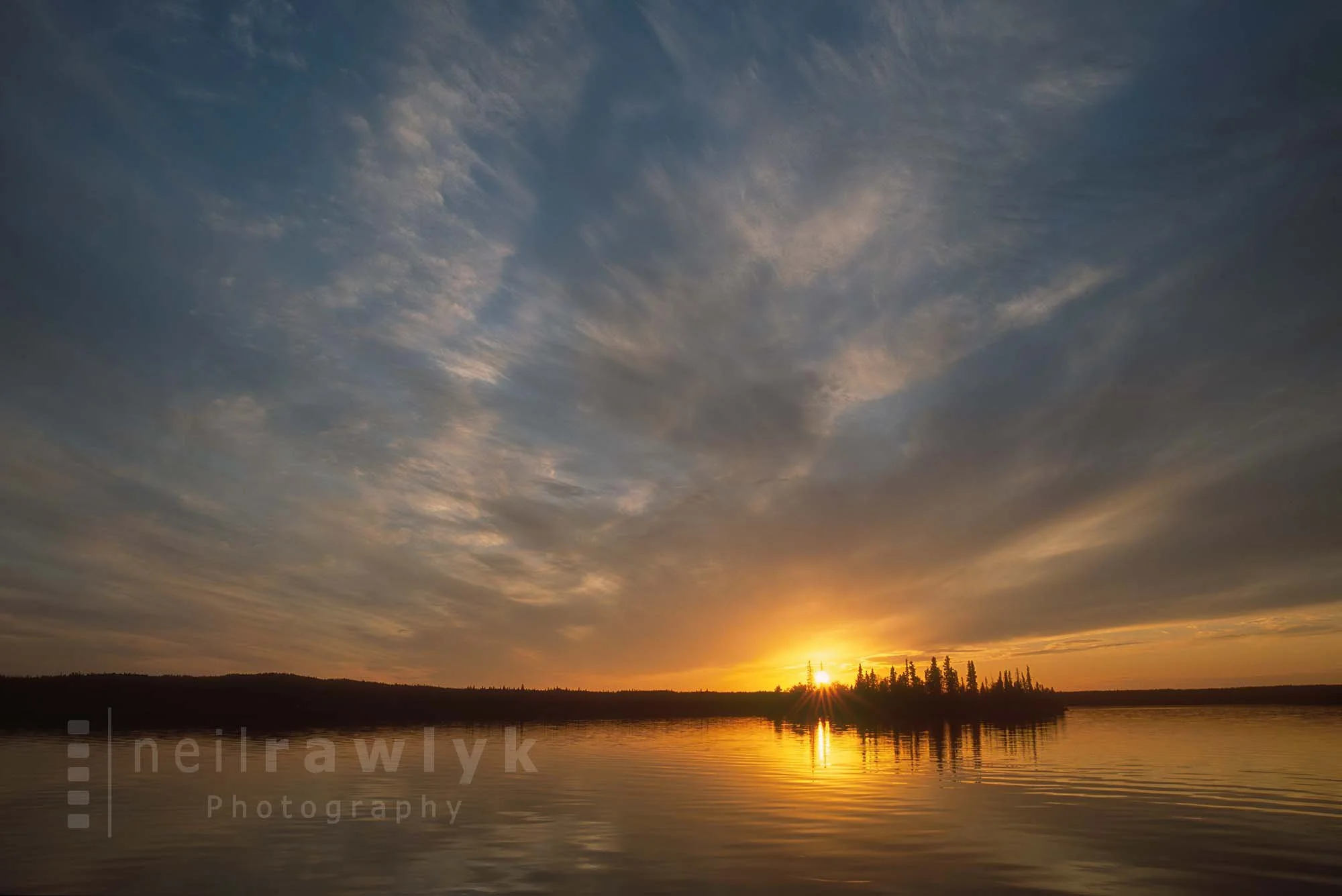 Sunset over Jan Lake Saskatchewan