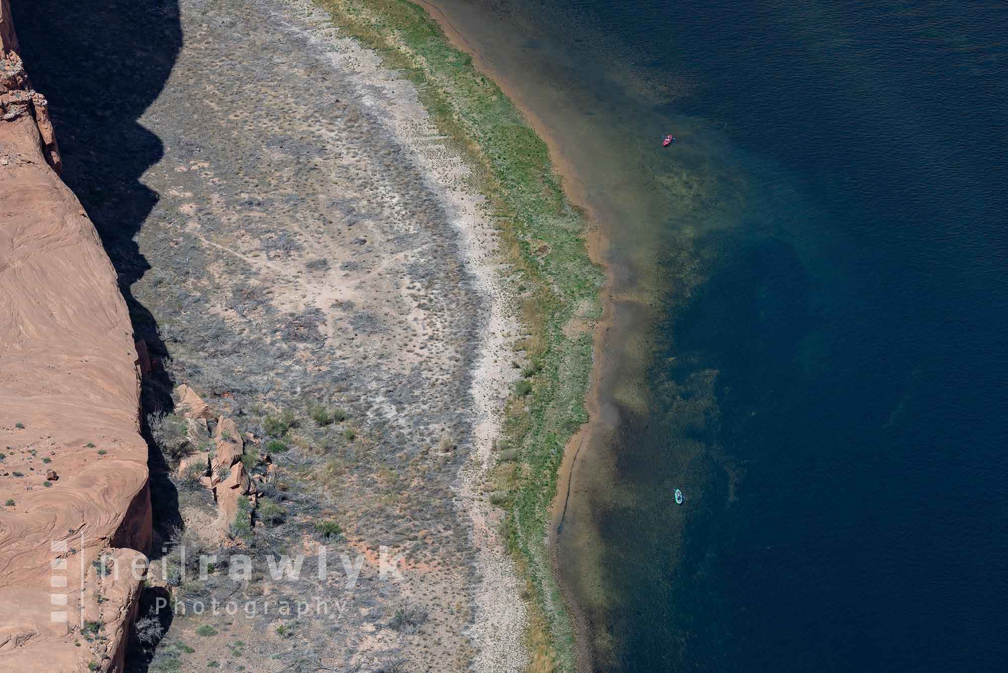 Kayaks on the Colorado River at Horseshoe Bend
