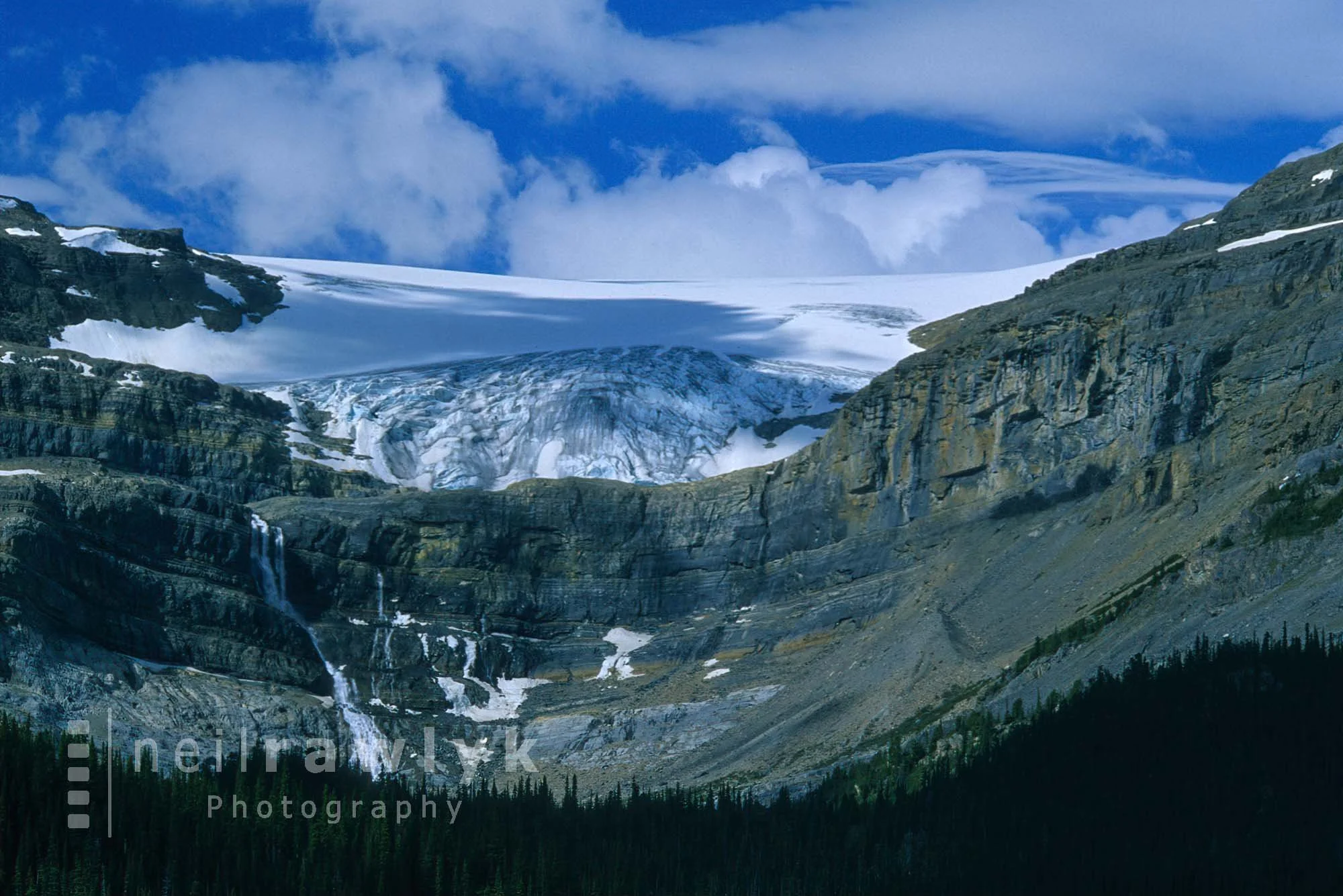 Bow Glacier and Bow Falls