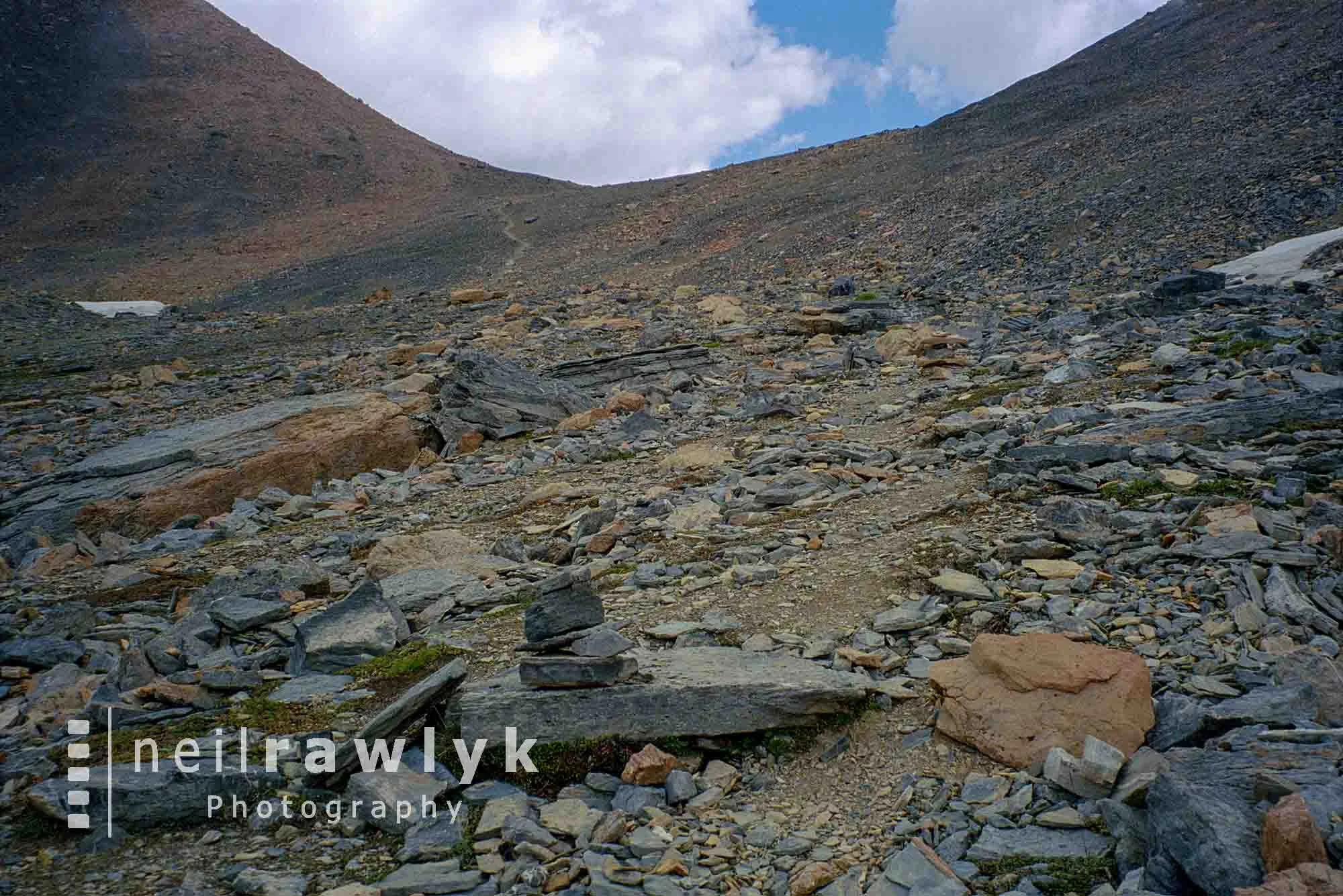 The Scree Slope below Snowbird Pass