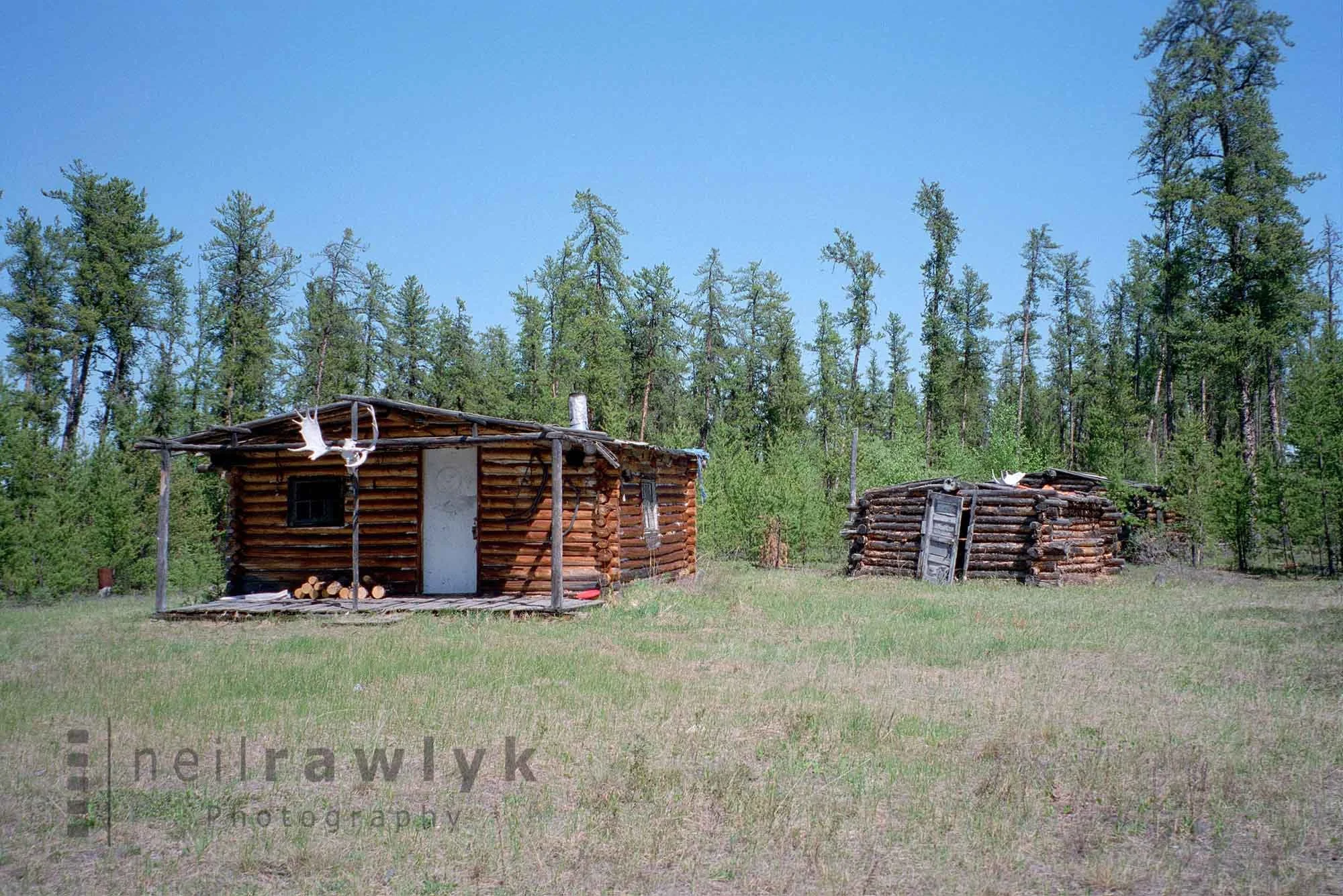 A trapper's cabin in forest