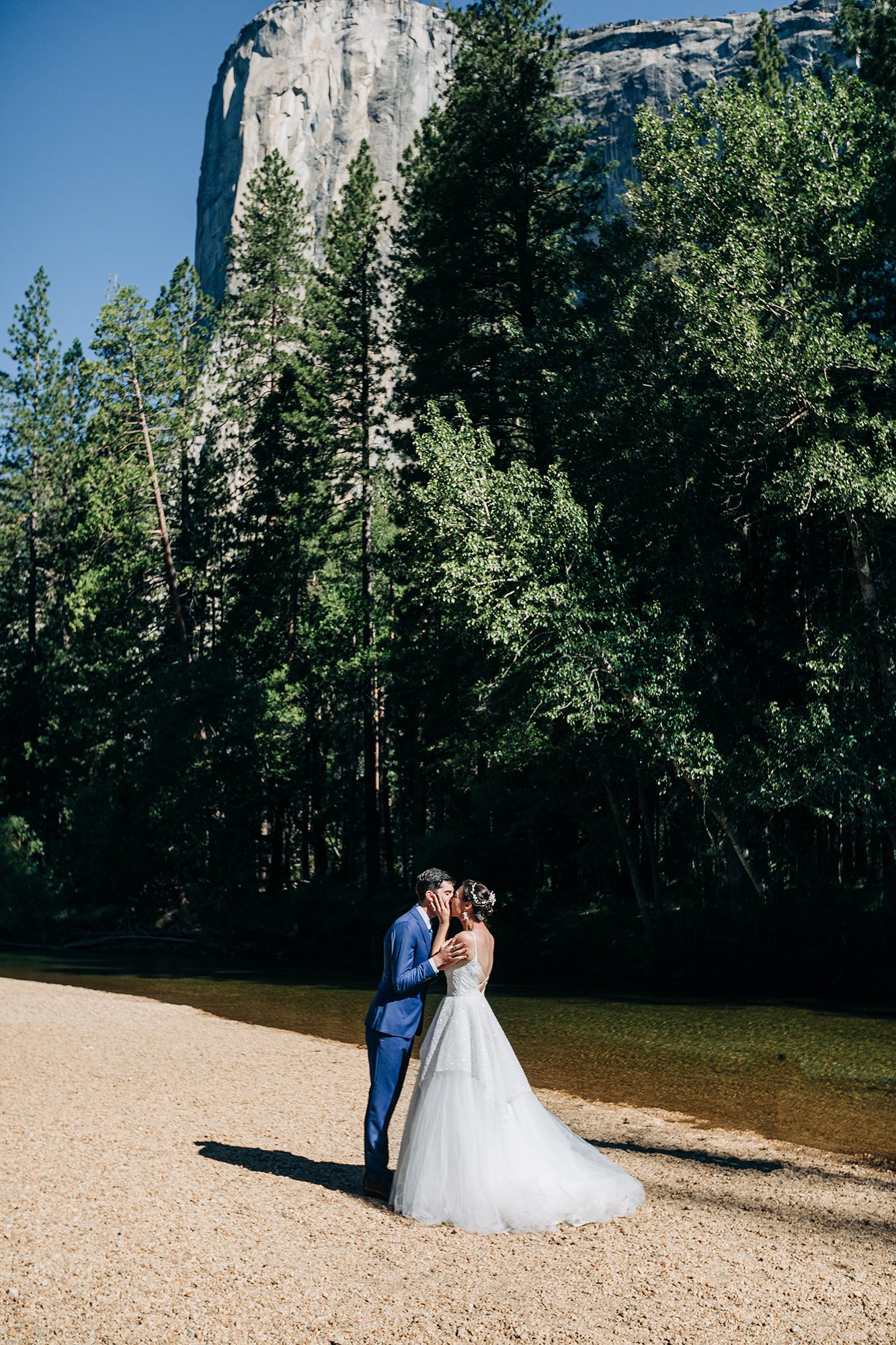 Yooree and Jarrod's wedding ceremony in Yosemite National Park.