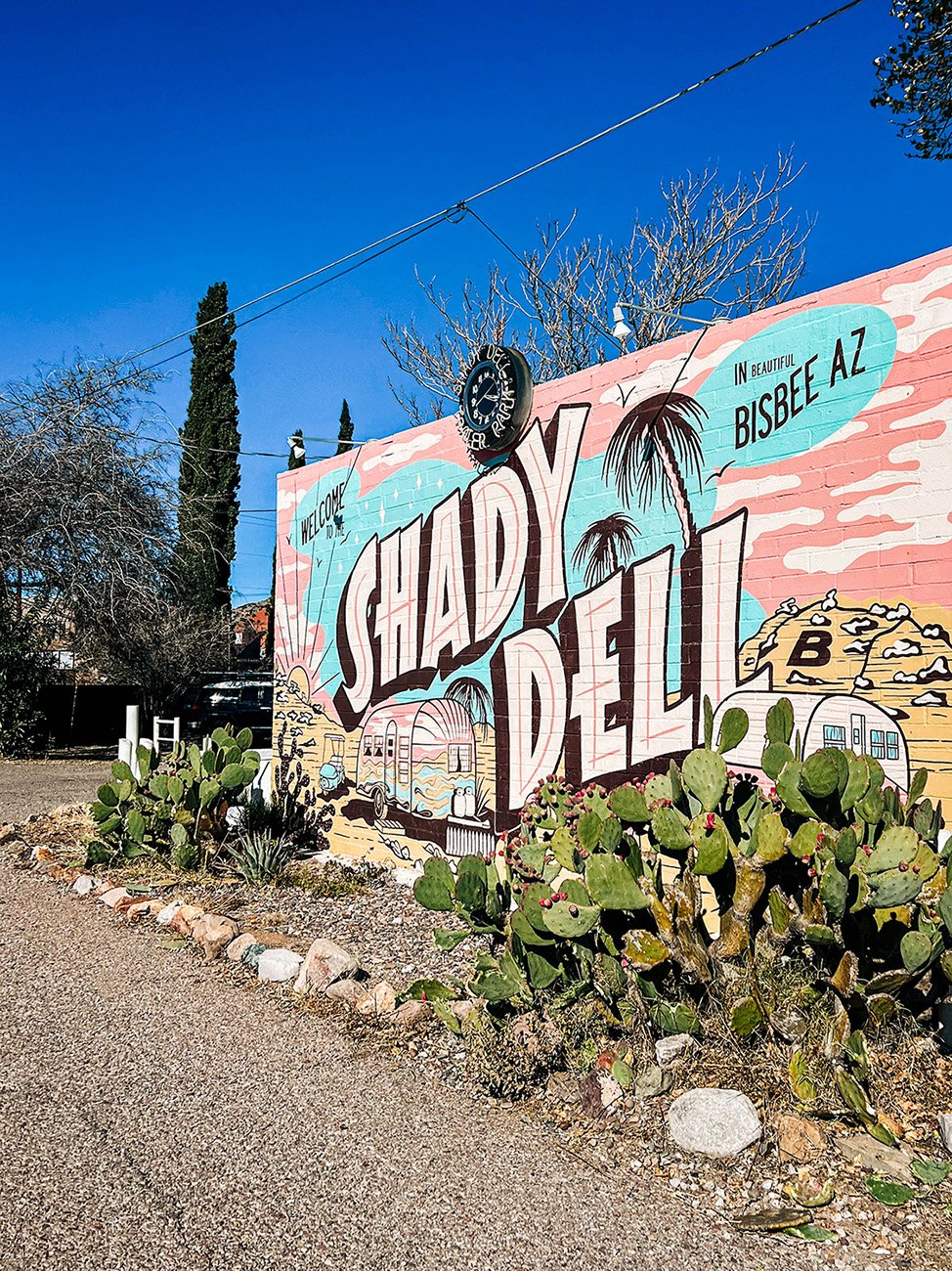 A mural at the Shady Lady in Bisbee, Arizona.