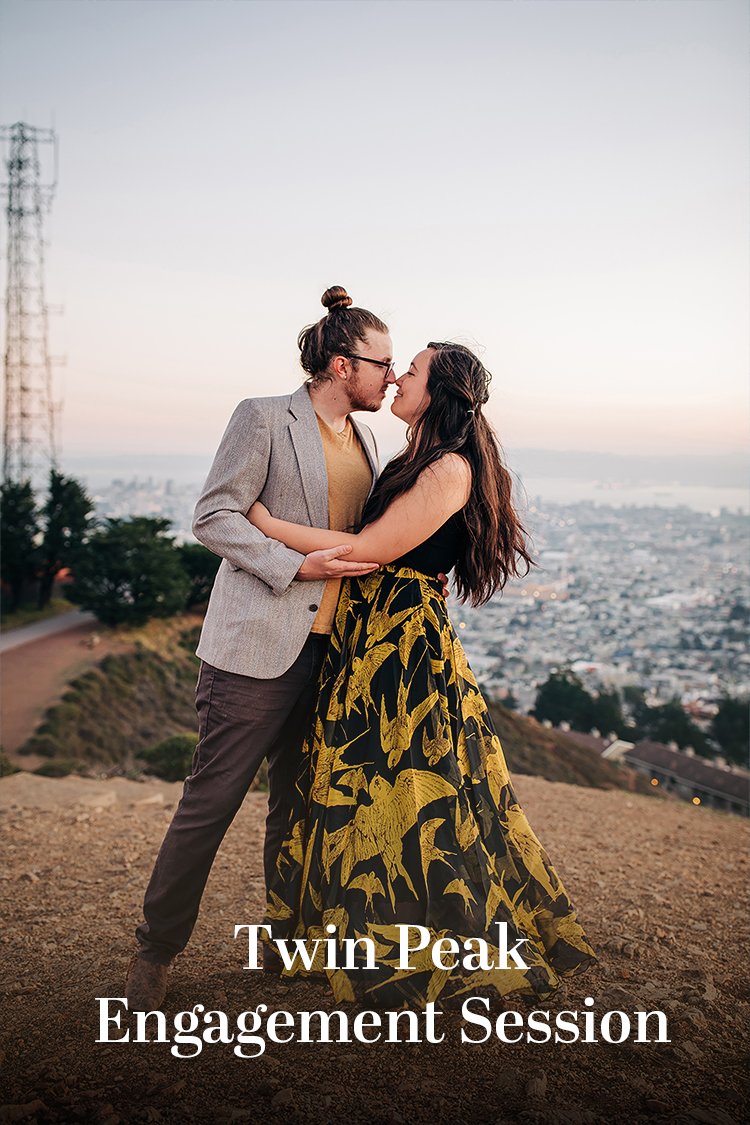 Sean and Diana almost kiss during their Twin Peaks engagement session.