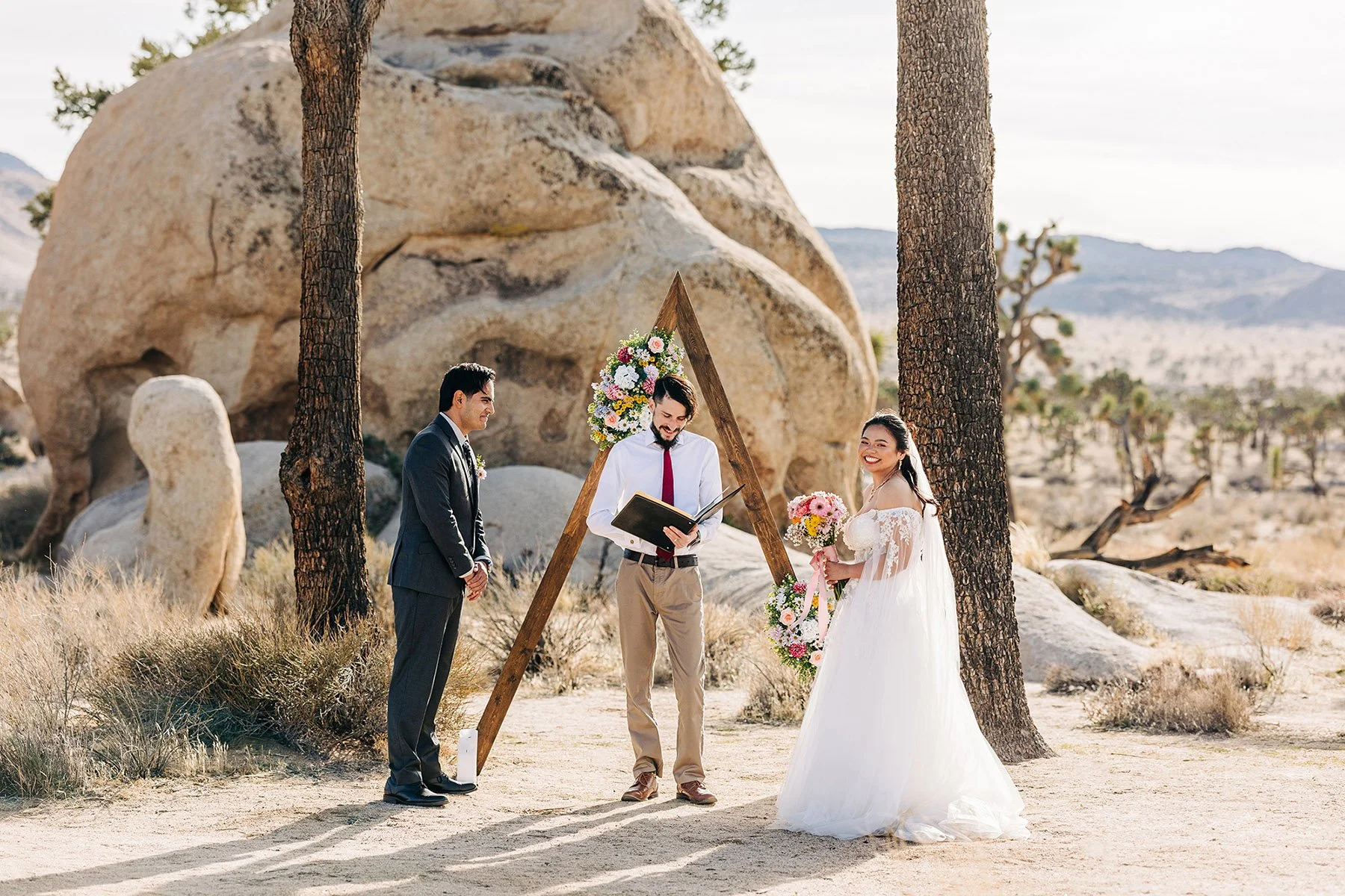 Colorful Springtime Wedding at Hidden Valley in Joshua Tree