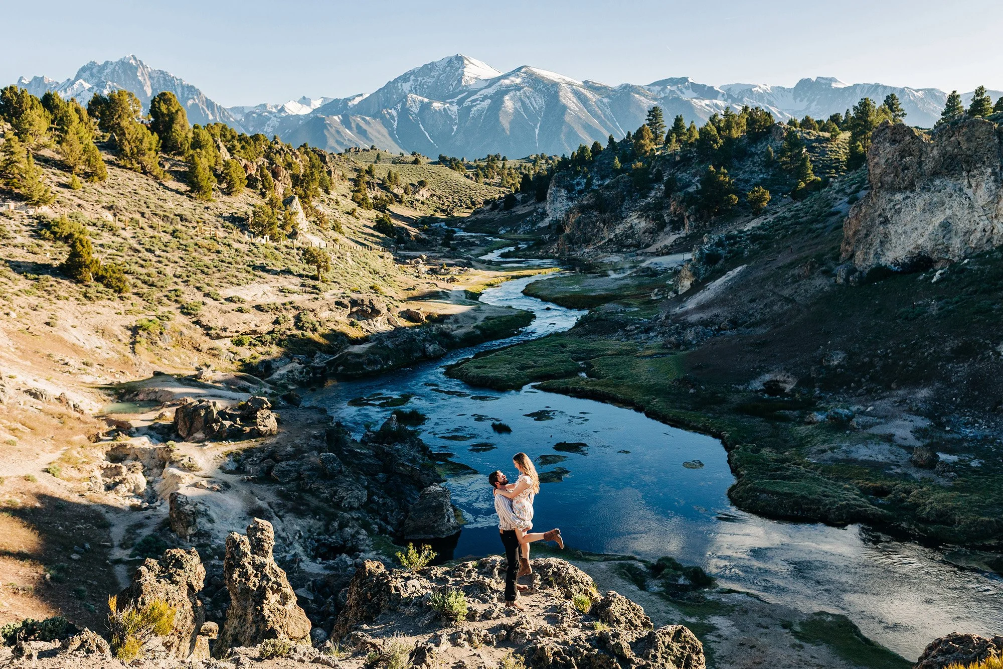 Hot Creek Engagement Photos