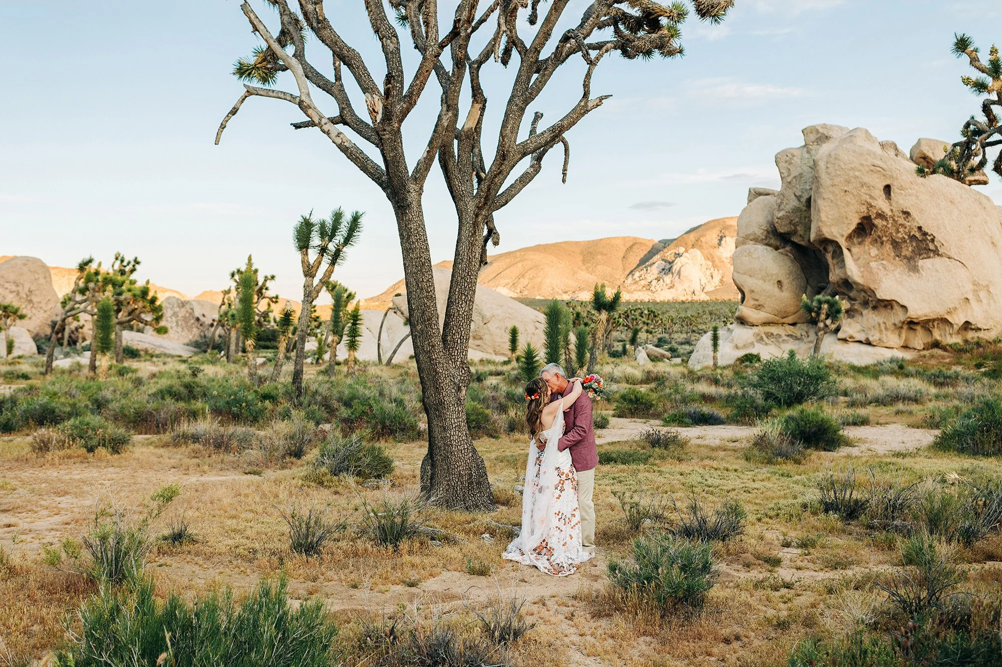 Pink, Gold, and Florals: Joshua Tree Elopement