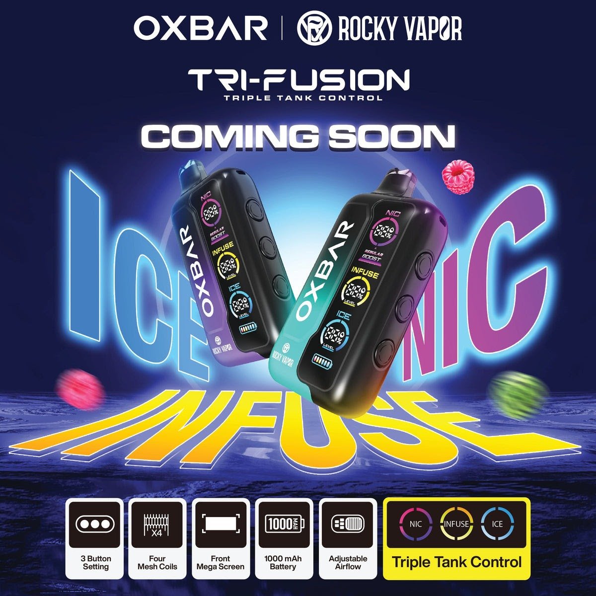 Rocky Vapor Oxbar Tri Fusion