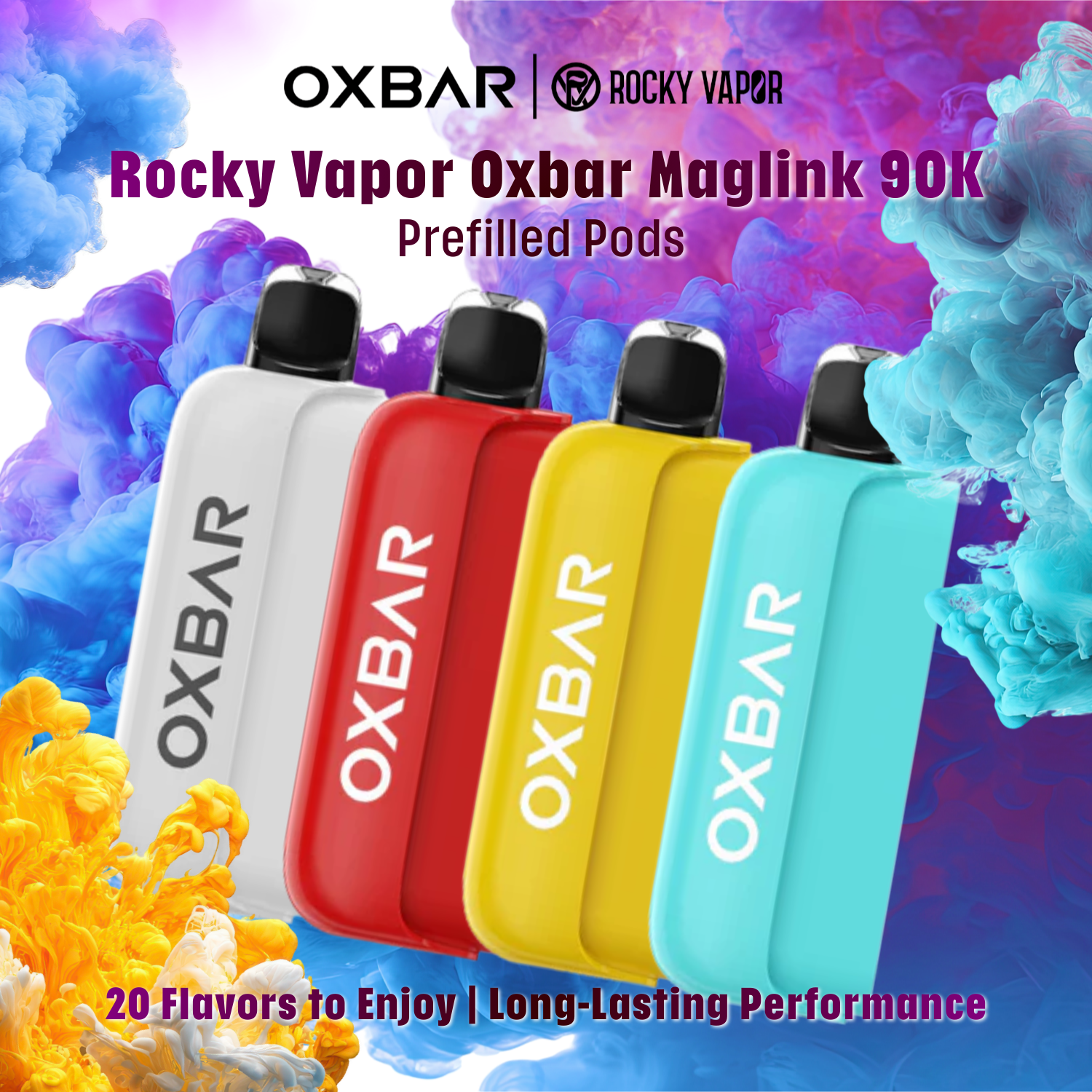 Rocky Vapor Oxbar Maglink 90K  (Prefilled Pods) - Essential Series | G series | Lemon Series | Refresh Series