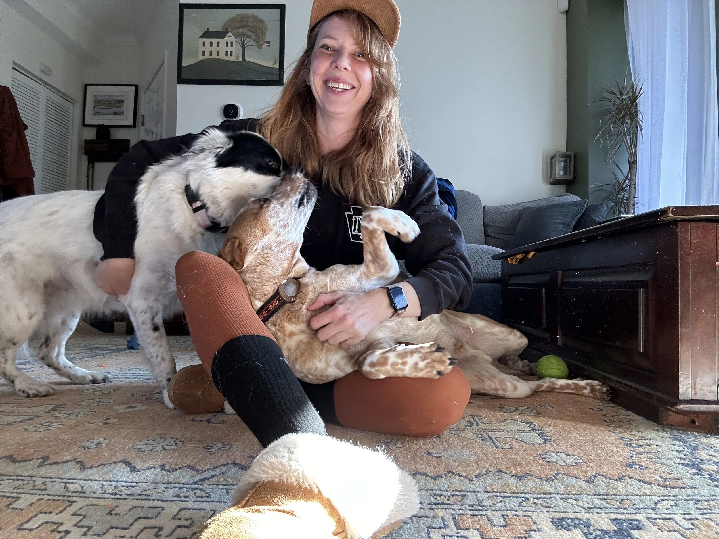 Buff Pups instructor, Alli Dumphy, and two dogs