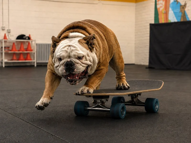 A dog performing fun tricks during an engaging training class in Chicago.