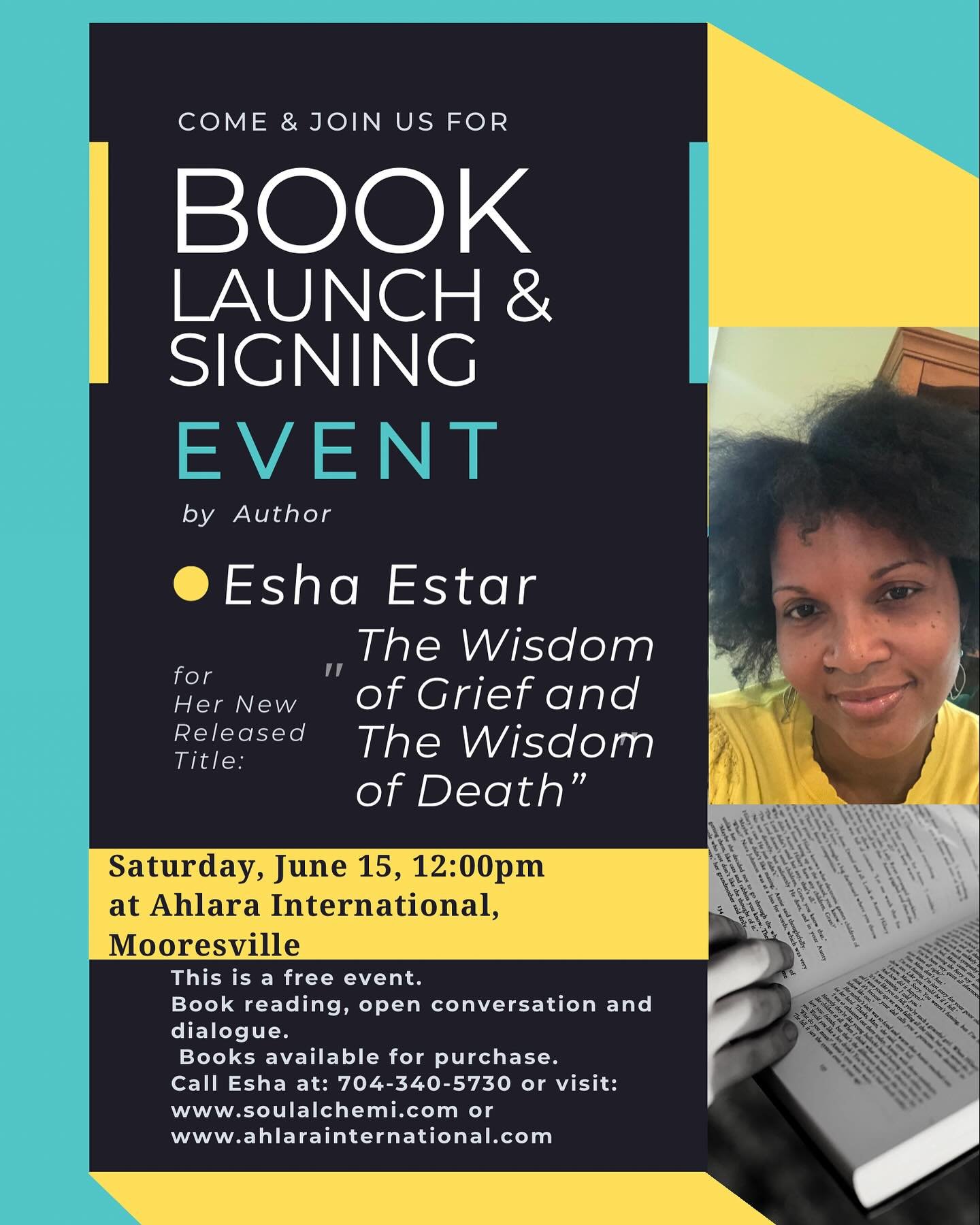 I&rsquo;m so excited to finally get a chance to do a book launch and signing. 

If you feel called to come sit with me in open conversation, dialogue about the things that scare us the most, death and grief, I&rsquo;d love to see you. 

In community 