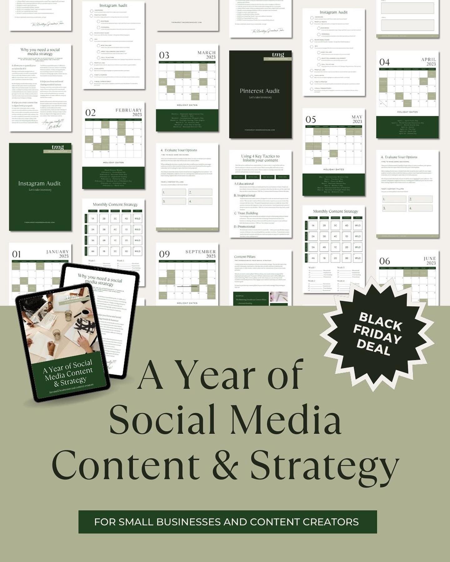 52 WEEKS OF SOCIAL MEDIA CONTENT FOR JUST $17??🚨Yes, you read that right!! 
.
Let&rsquo;s be real, creating content is draining. Between changing algorithms and new platforms, you&rsquo;re just too busy to spend HOURS a day coming up with ideas and 