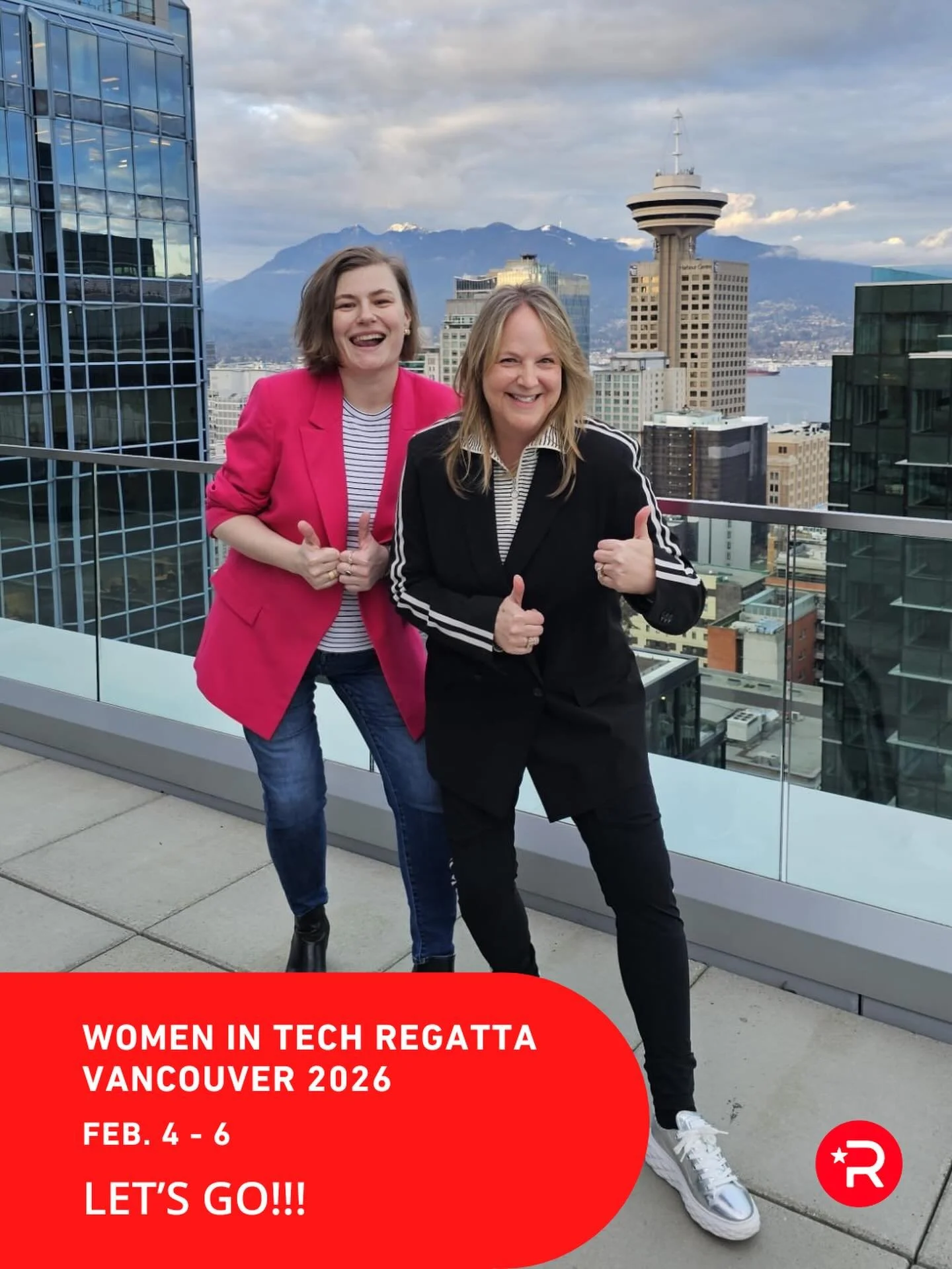 Vancouver bound!! 😍 We&rsquo;re here, we&rsquo;re ready, and we literally cannot wait for tomorrow. Day 1 of the 9th annual Women in Tech Regatta starts Wed Feb 4 and we&rsquo;re about to make this one the best one yet. See you there!! LET&rsquo;S G
