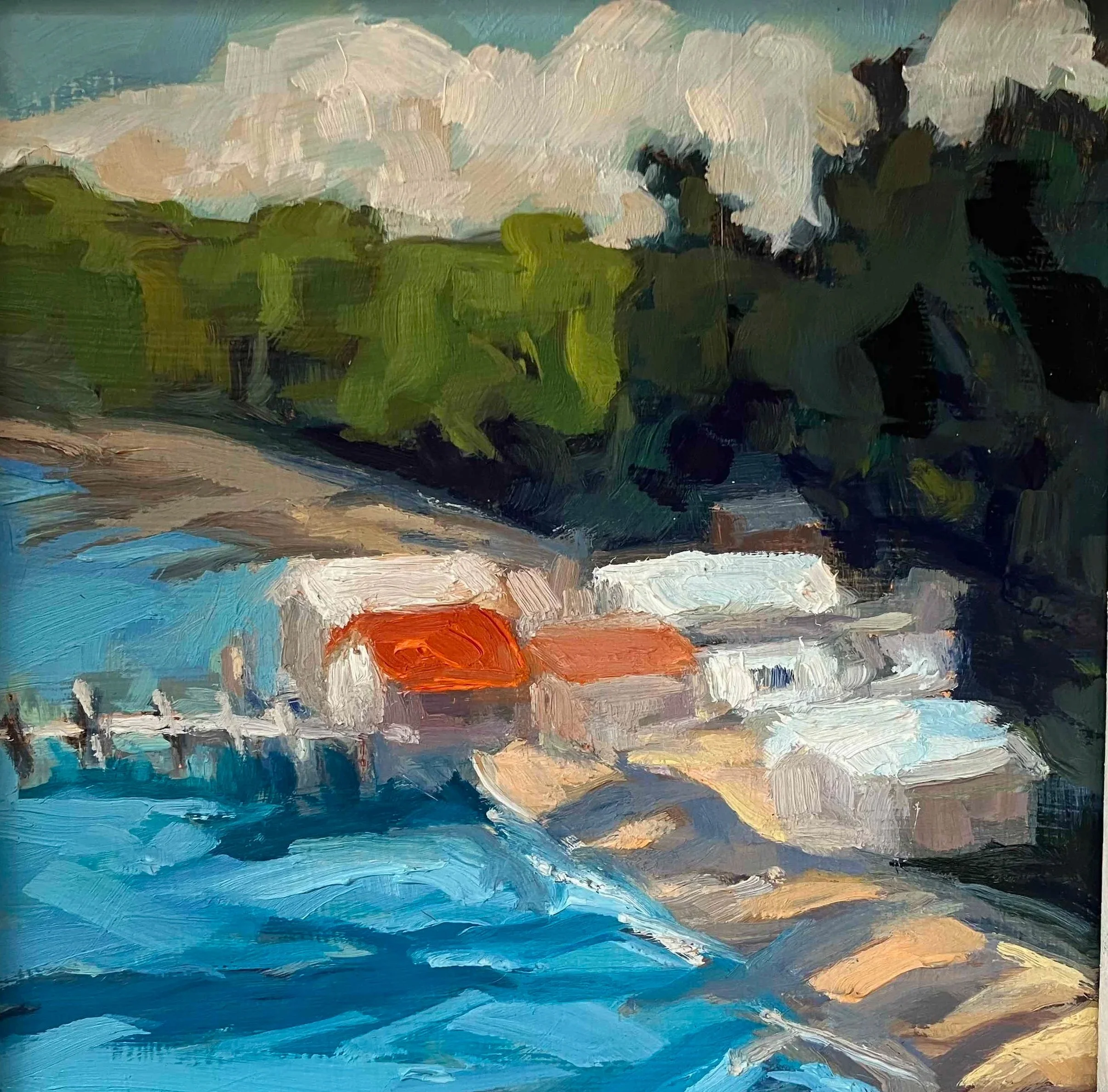China Camp, oil on panel, 9 x 9 inches
