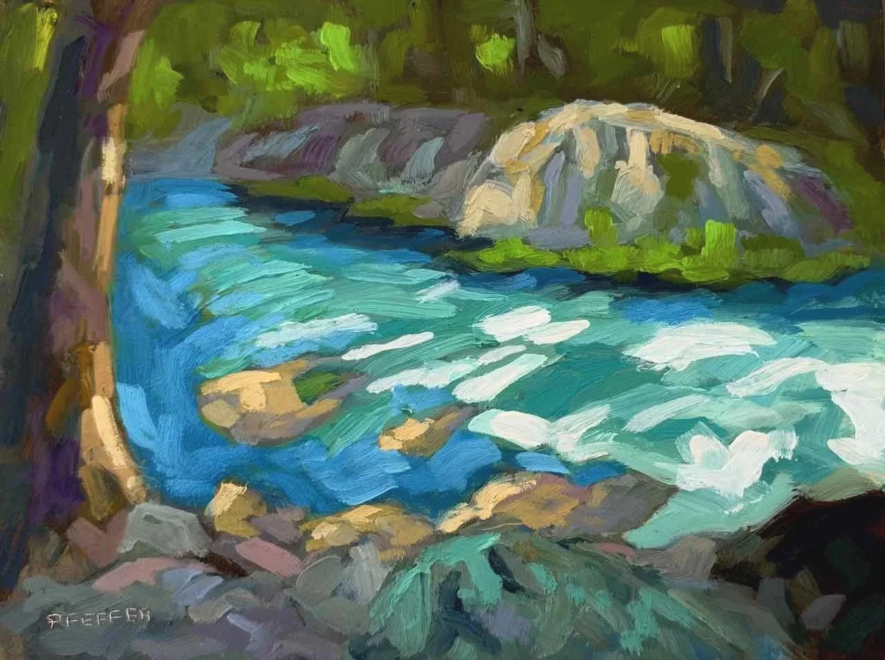 Calming Waters, oil on panel, 5 x 7 inches