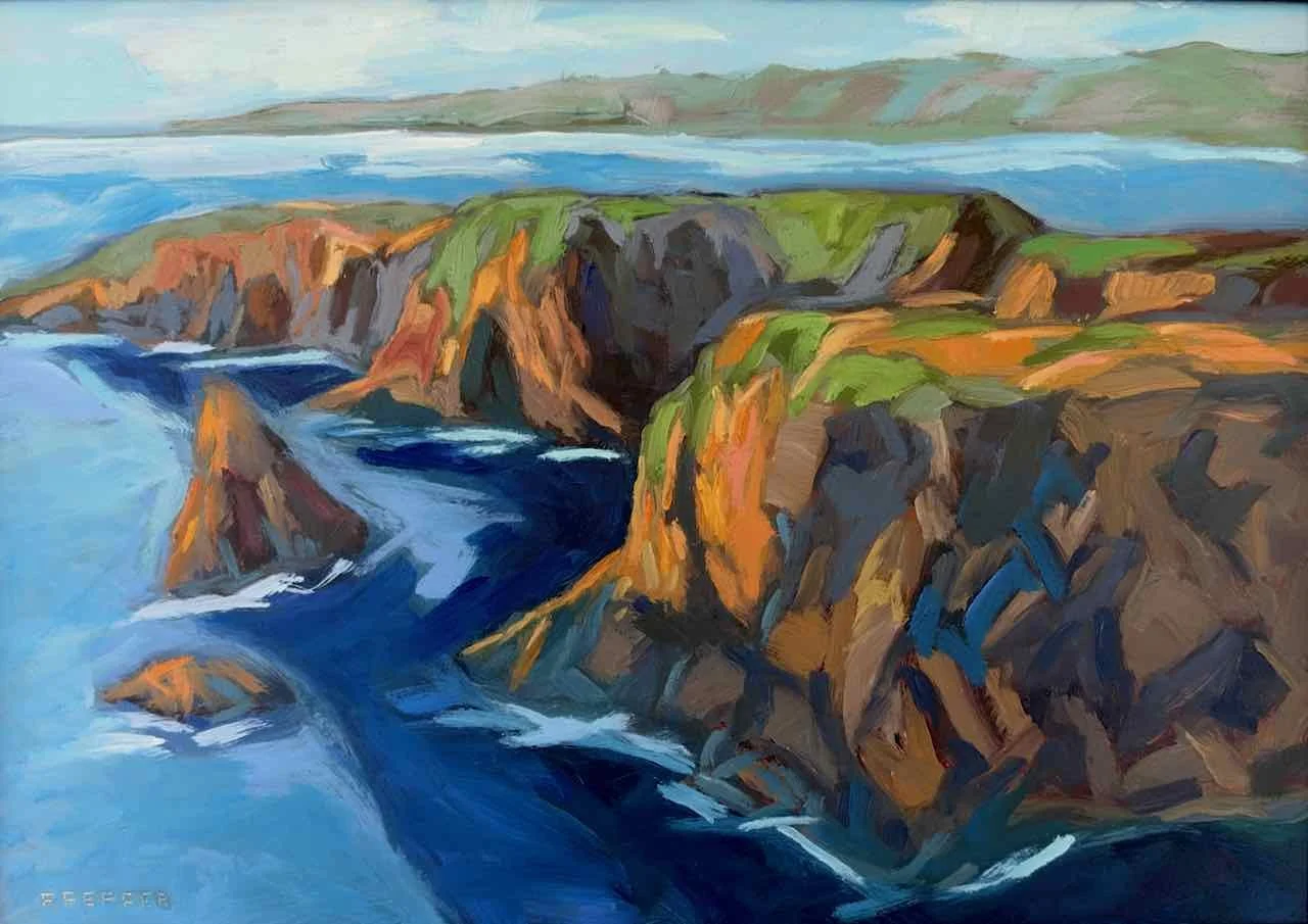 Mendocino Coastal, oil on panel, 10 x 14 inches