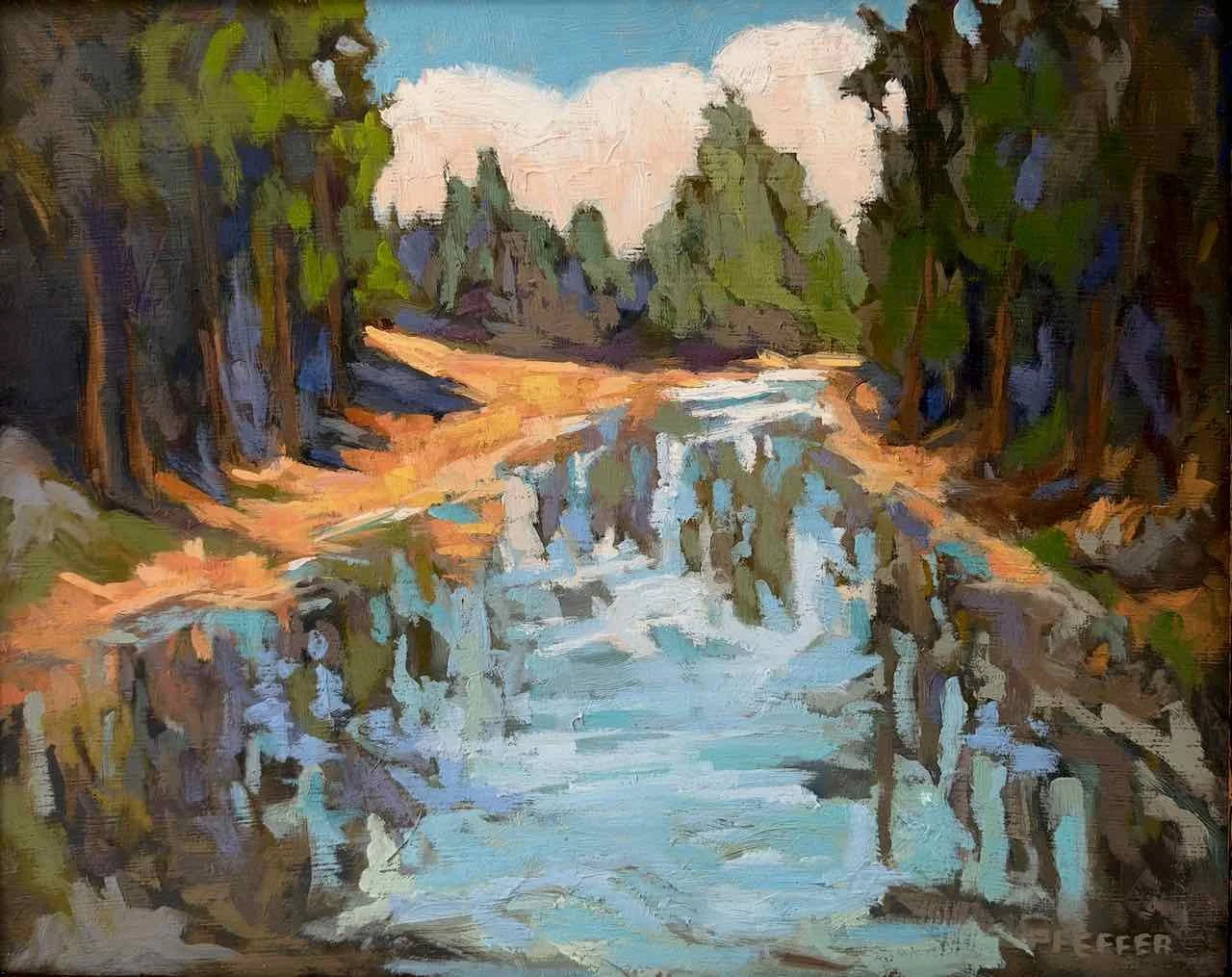 Fall River, oil on panel, 8 x 10 inches
