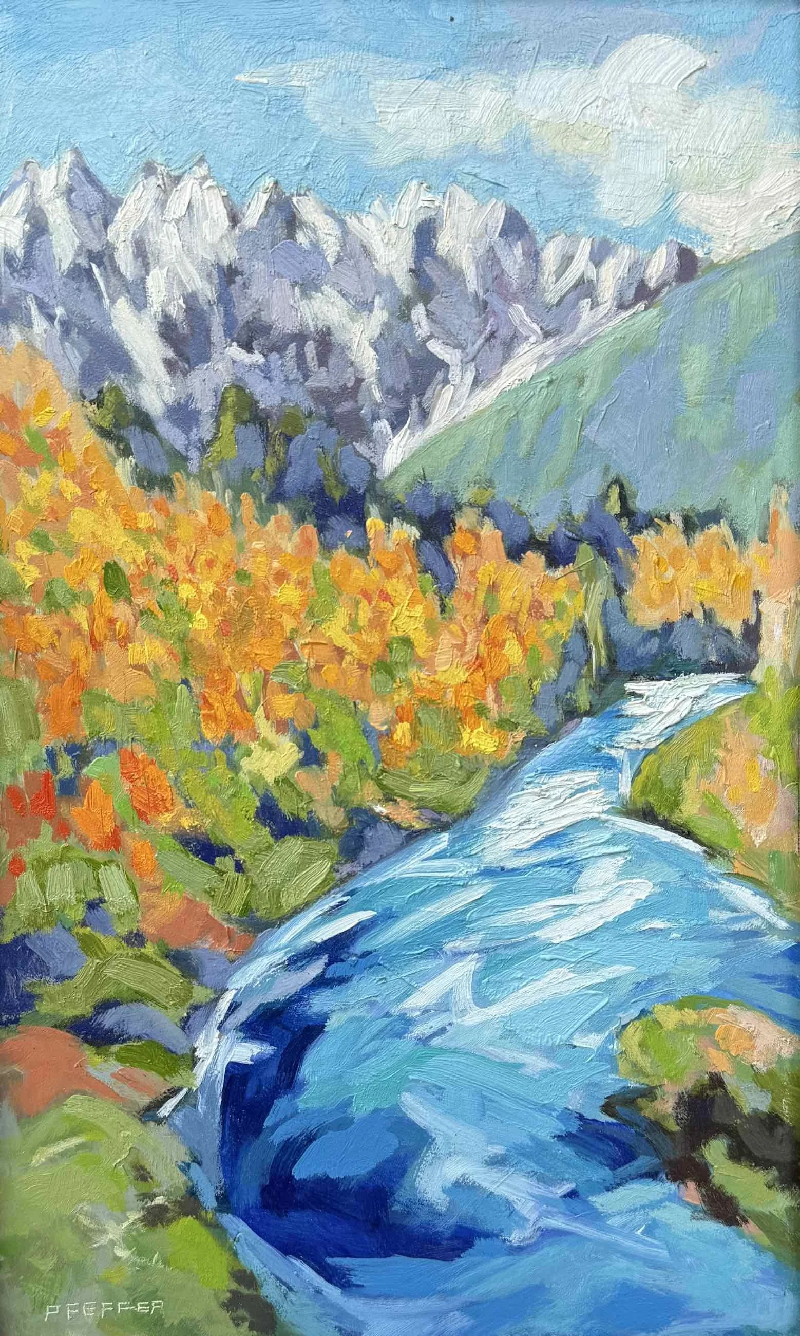 Autumn Castle Crag  8x12 Oil on panel