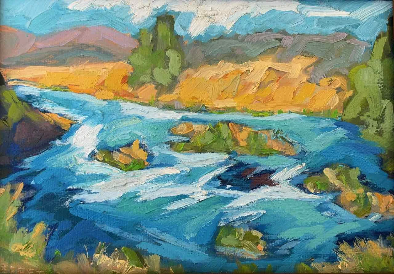 Hat Creek, oil on panel, 5 x 8 inches