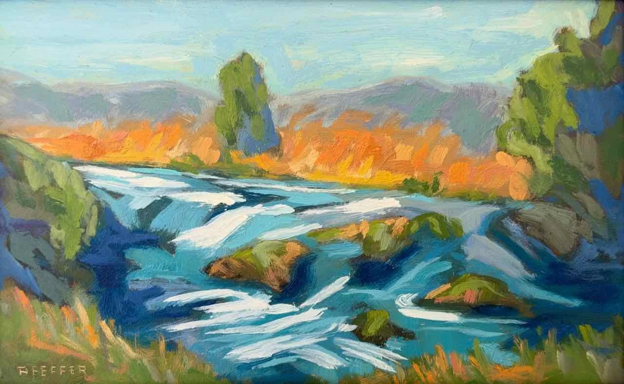 Powerhouse #2 Hat Creek, oil on panel, 5 x8 inches
