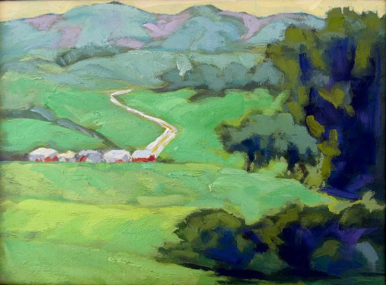 Chileno Spring, oil on panel, 9 x 12 inches