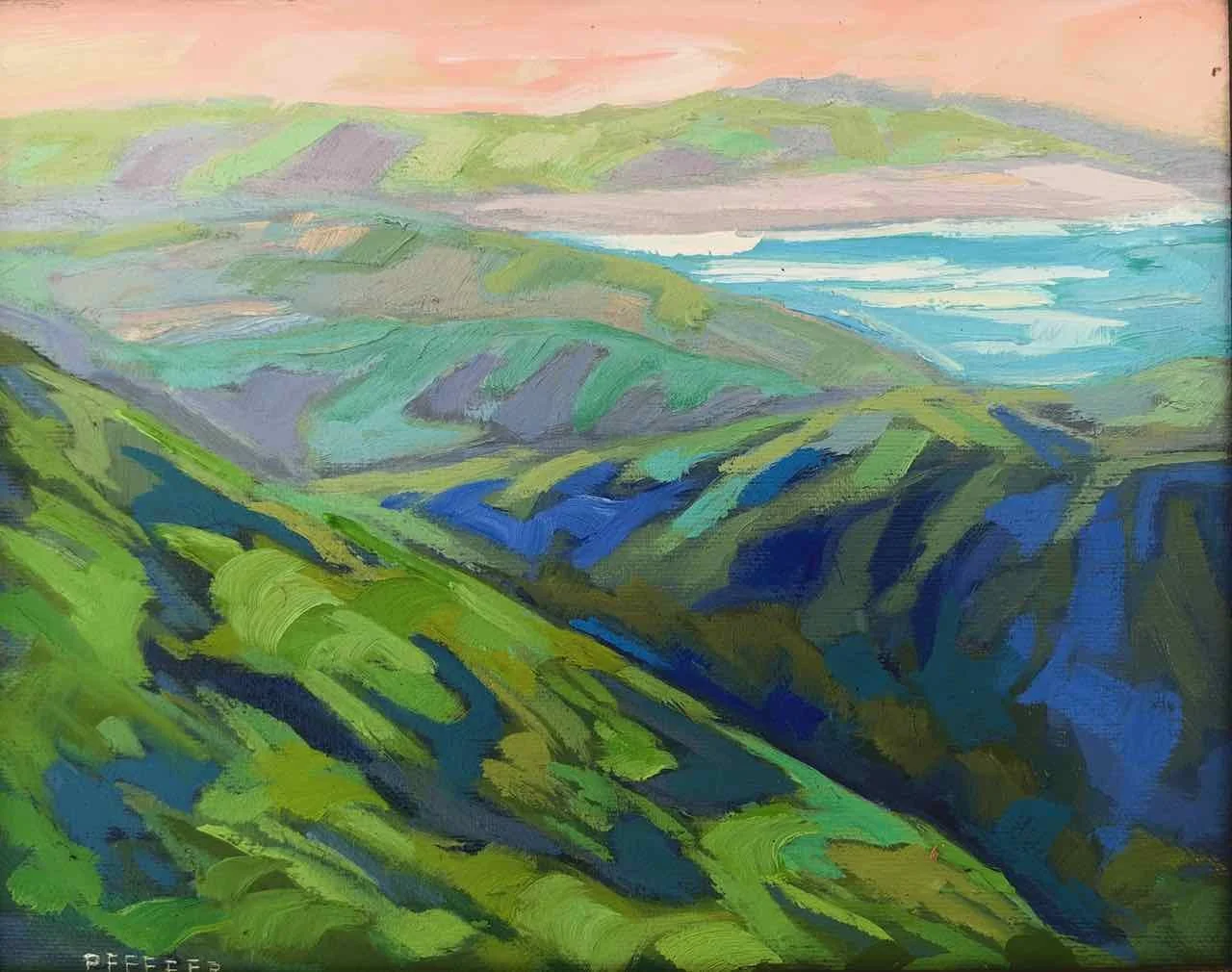 Rock Spring Trail, oil on panel, 7 x 9 inches