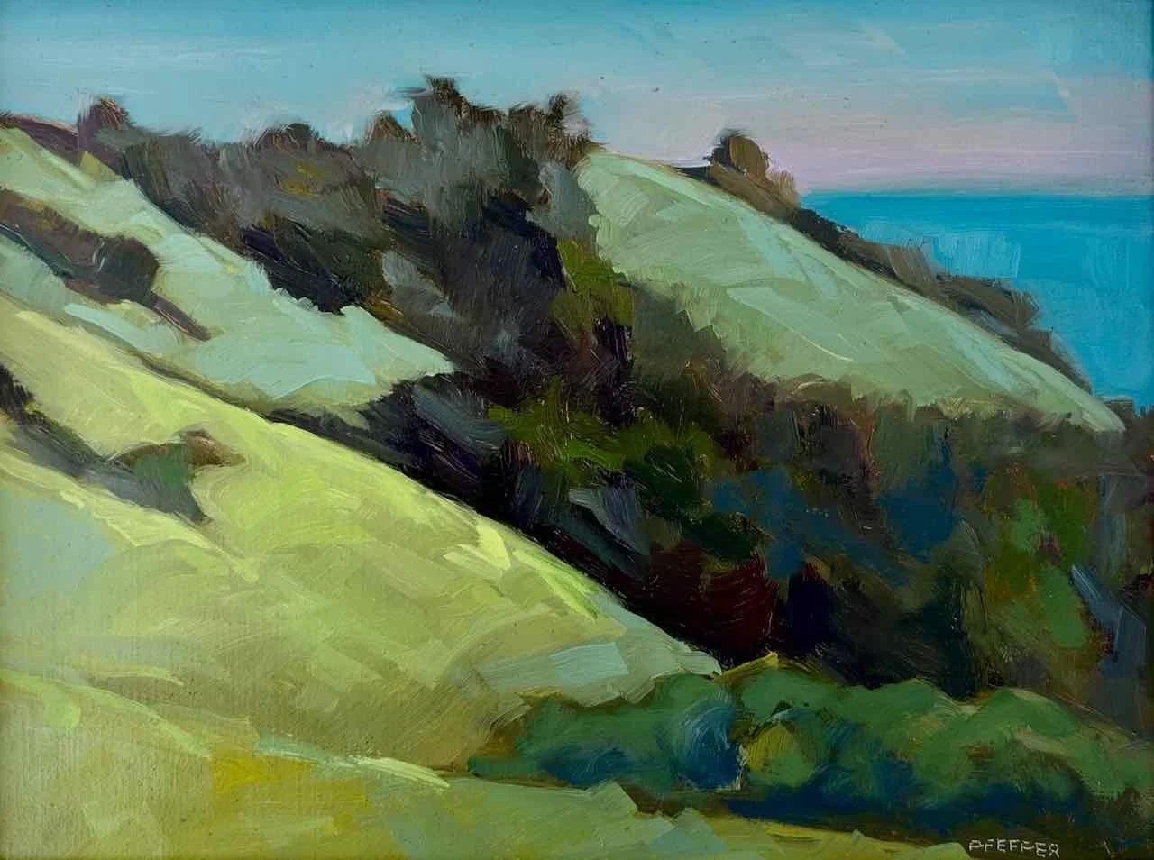 Tamalpais Matt Davis Trail, oil on panel, 9 x 12 inches