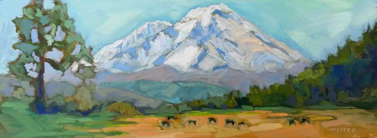 Squaw Valley, oil on panel, 6 x 16 inches