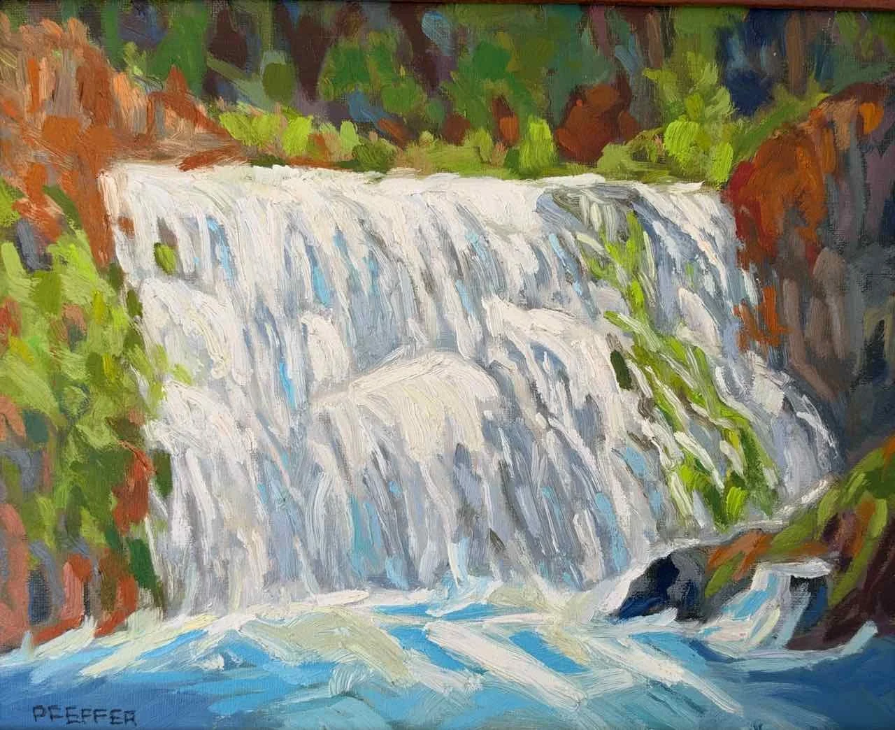 Spring Middle Falls, oil on panel, 8 x 10 inches