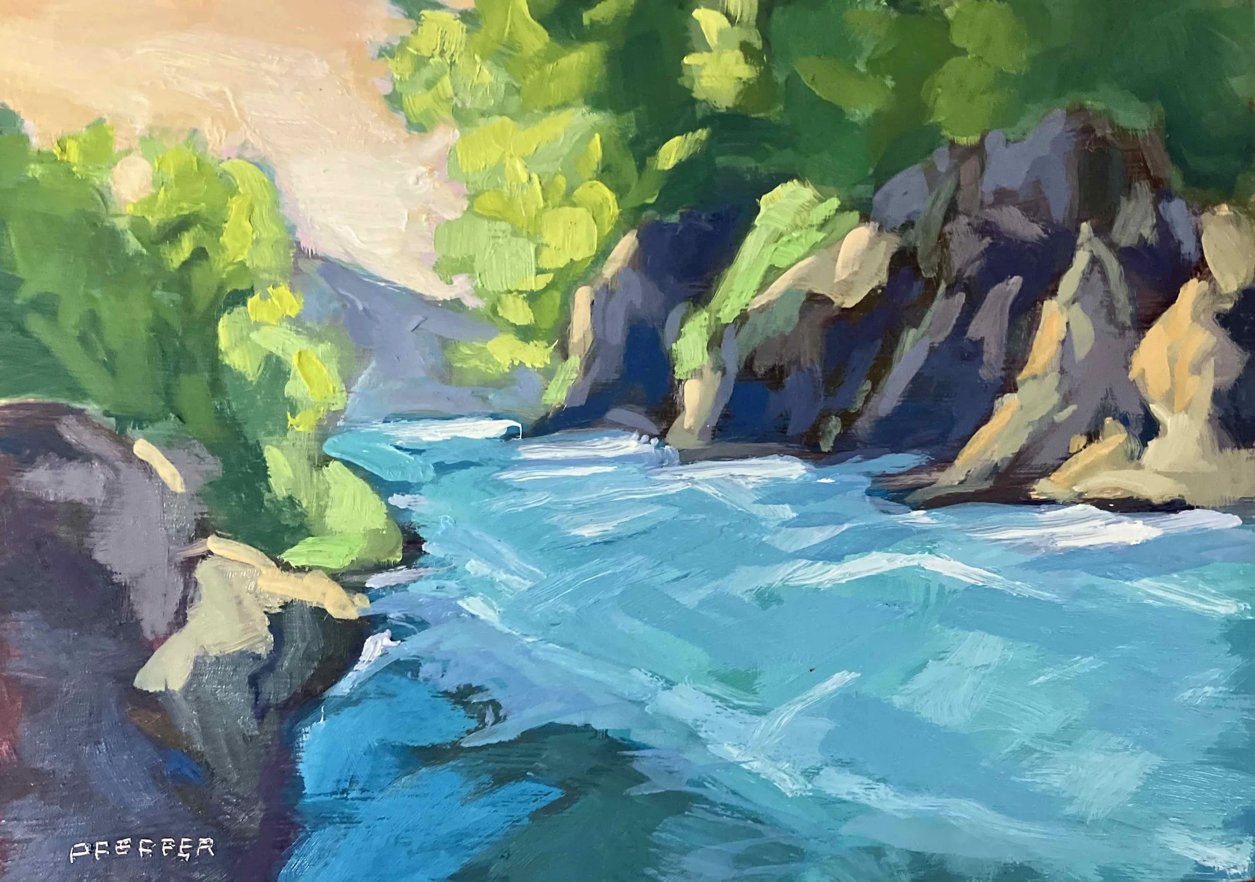 Lower McCloud, oil on panel,  5 x 7 inches  (SOLD)